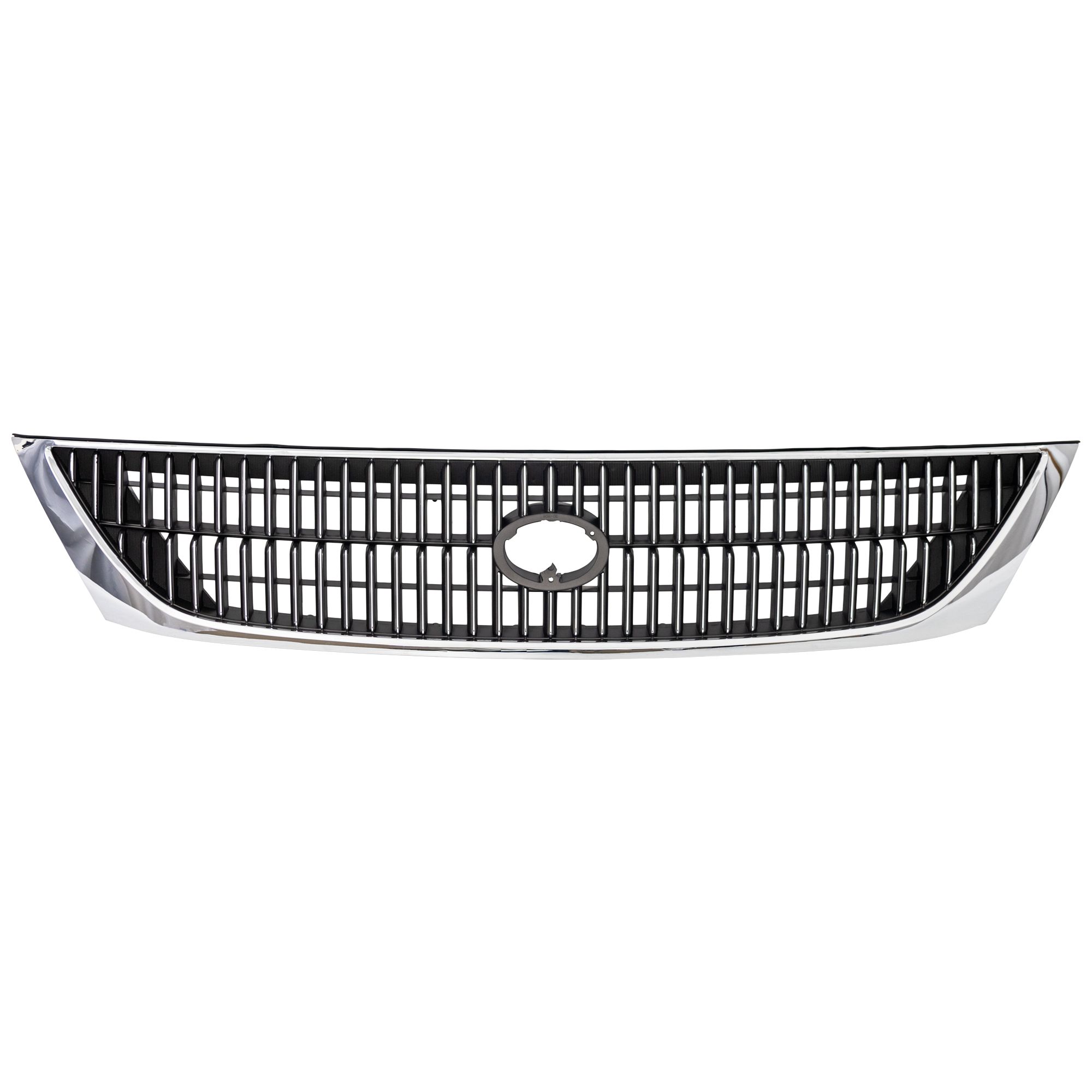 AM AVALON 00-02 GRILLE Chrome Shell Painted Silver Black Insert SKU T070106 Partslink TO1200236 OEM 53100AC040