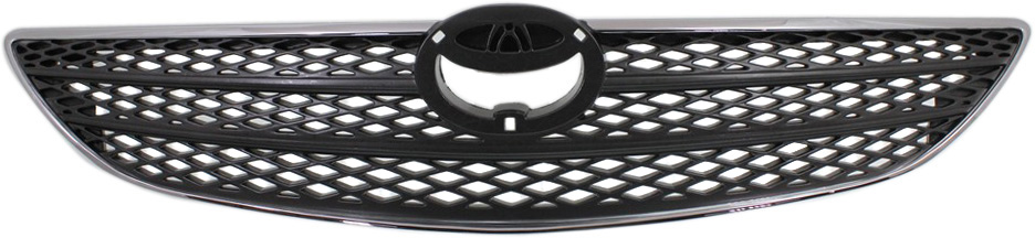 AM CAMRY 02-04 GRILLE Chrome Shell Painted Silver Insert SE Model w o Action Pkg SKU T070107 Partslink TO1200237 OEM 53101AA030