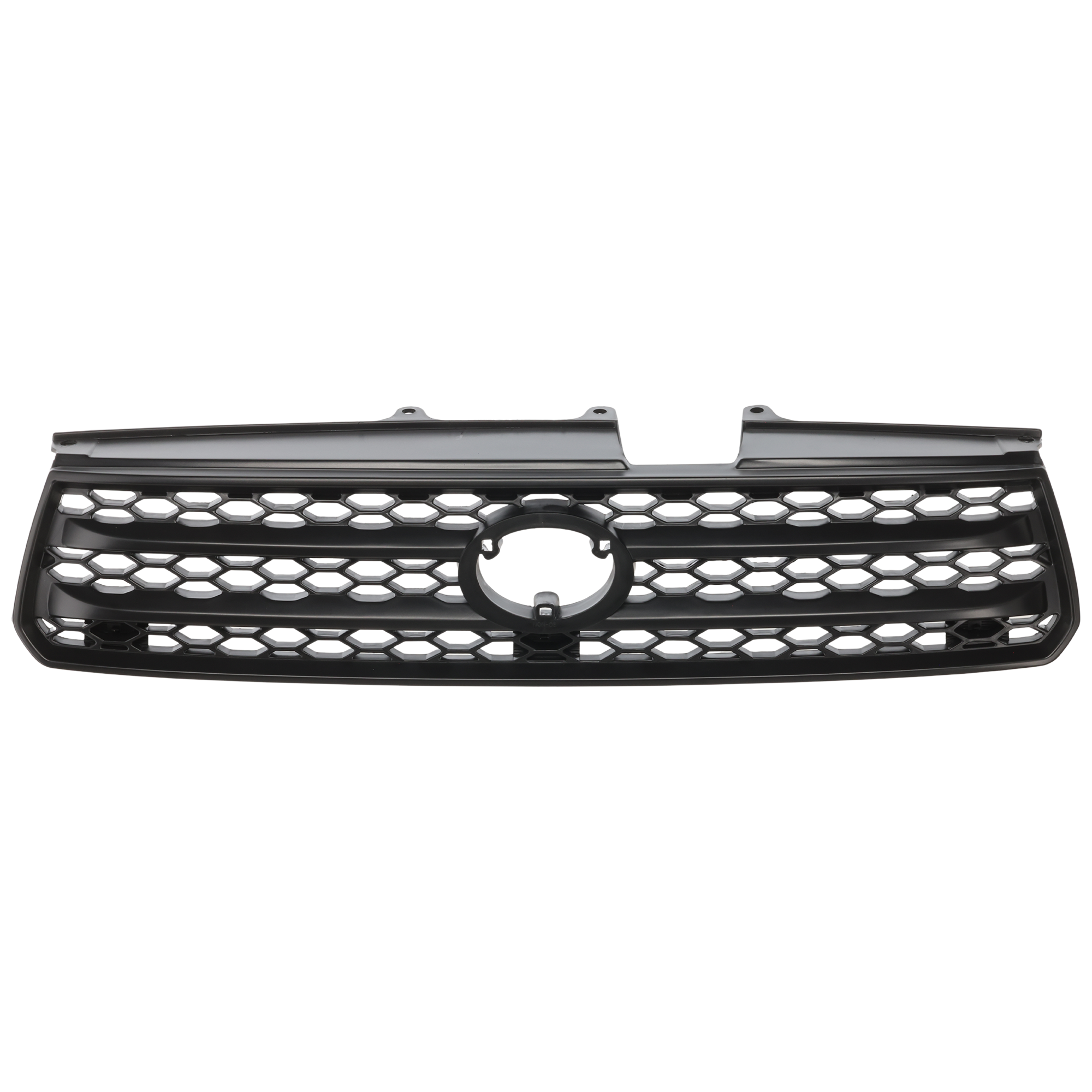 AM RAV4-01-03 GRILLE Horizontal Bar Insert Painted Black Shell and Insert SKU T070110 Partslink TO1200238 OEM 5310142100