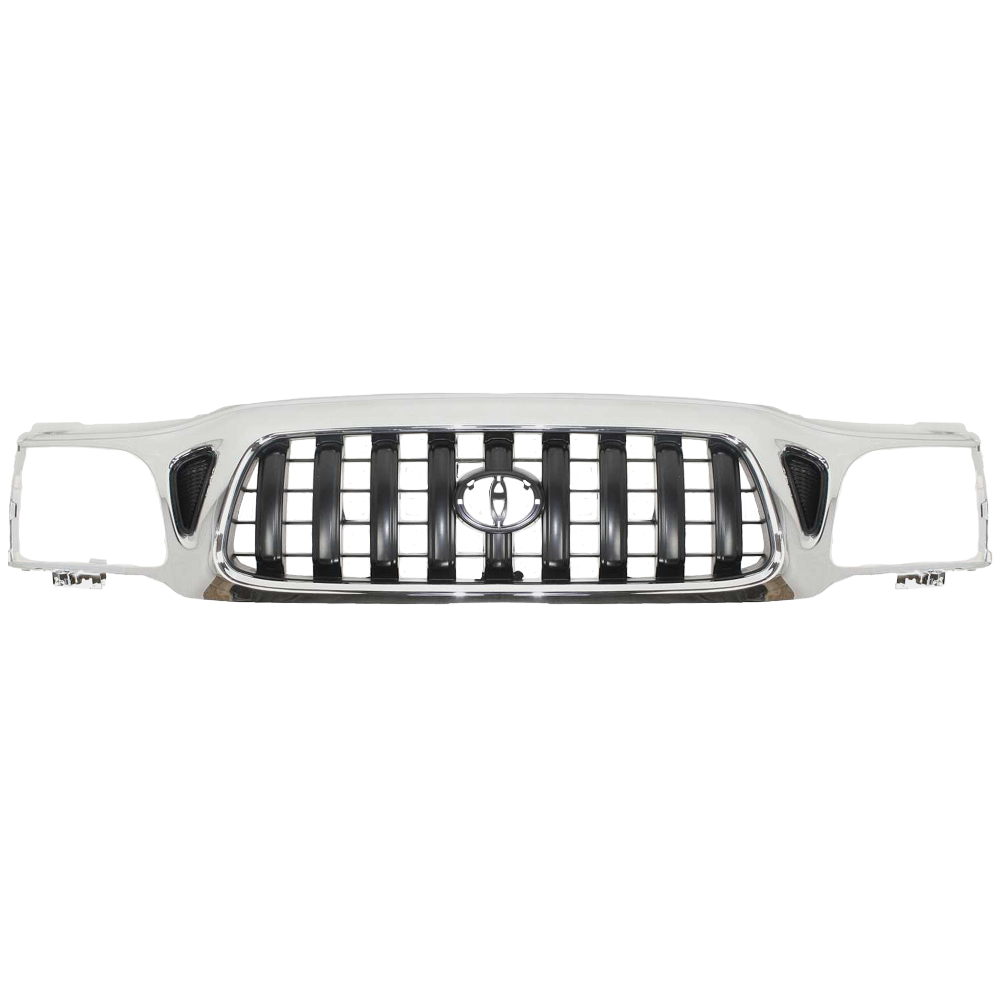 AM TACOMA 01-04 GRILLE Chrome Shell Painted Dark Gray Insert w o S Runner Model 4WD SKU T070117 Partslink TO1200248 OEM 5310004240