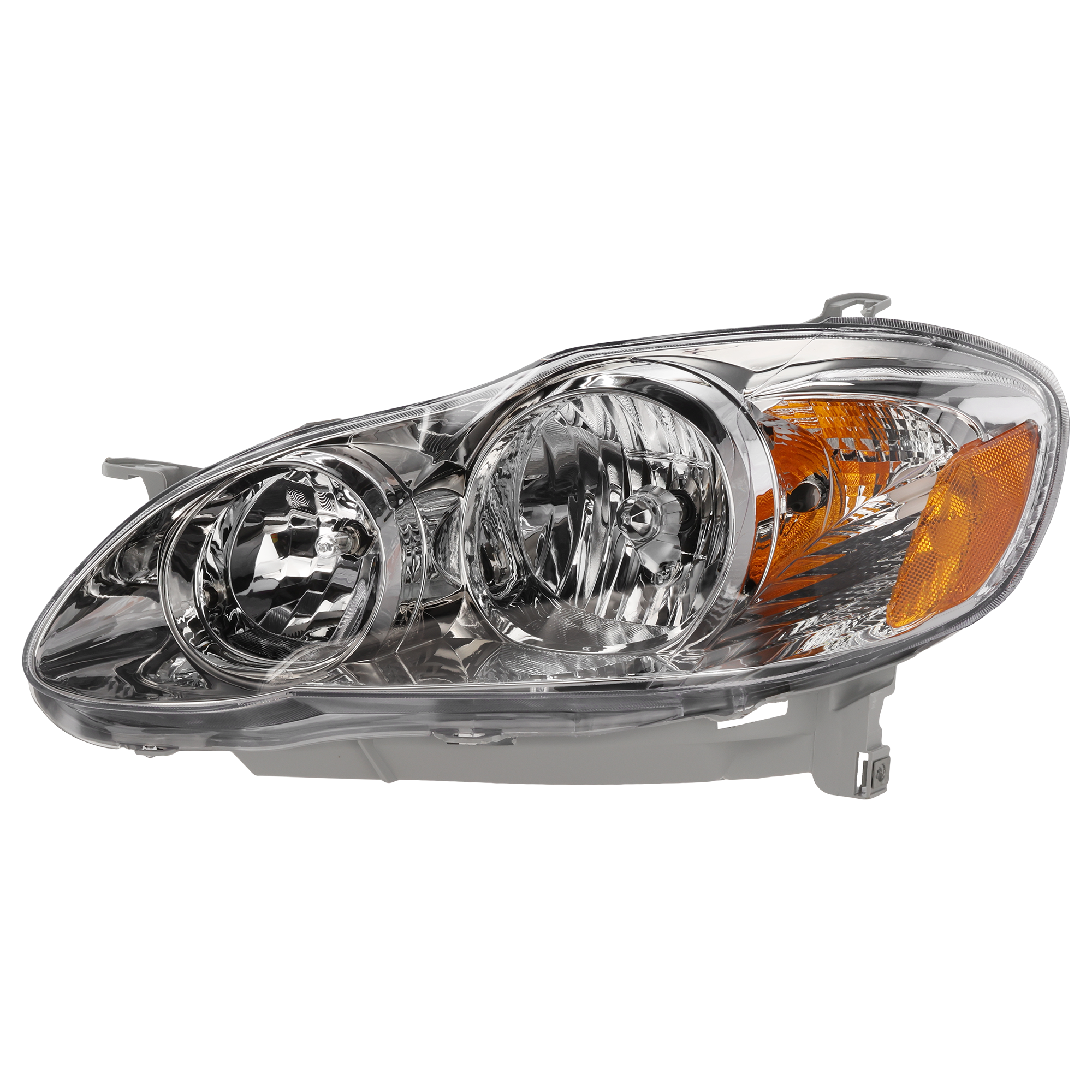 AM COROLLA 05-08 HEAD LAMP LH Assembly Halogen CE LE Models Chrome Interior USA Built Vehicle CAPA SKU T100128Q Partslink TO2502160C OEM 8115002350