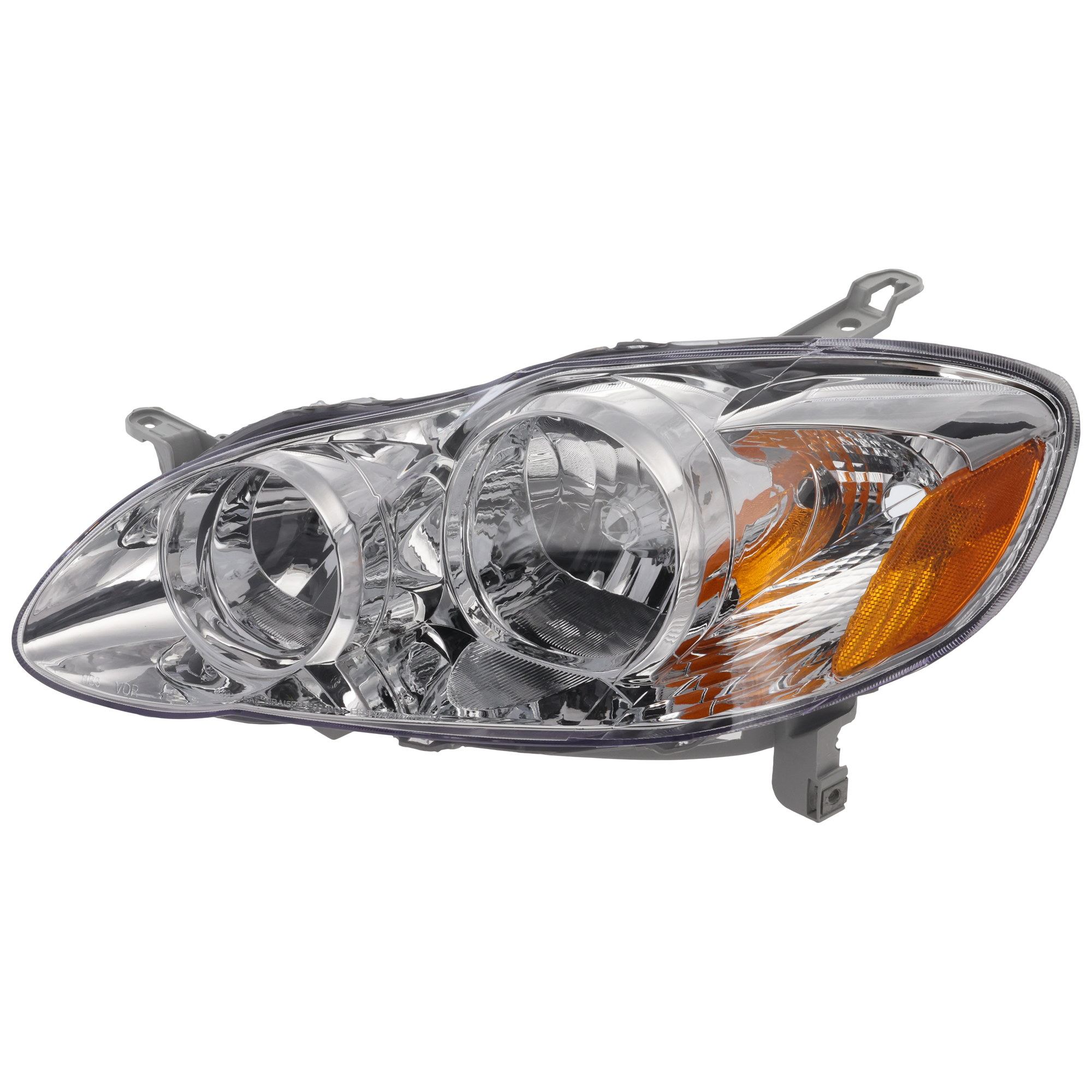 AM COROLLA 05-08 HEAD LAMP LH Assembly Halogen CE LE Models Chrome Interior USA Built Vehicle SKU T100128 Partslink TO2502160 OEM 8115002350
