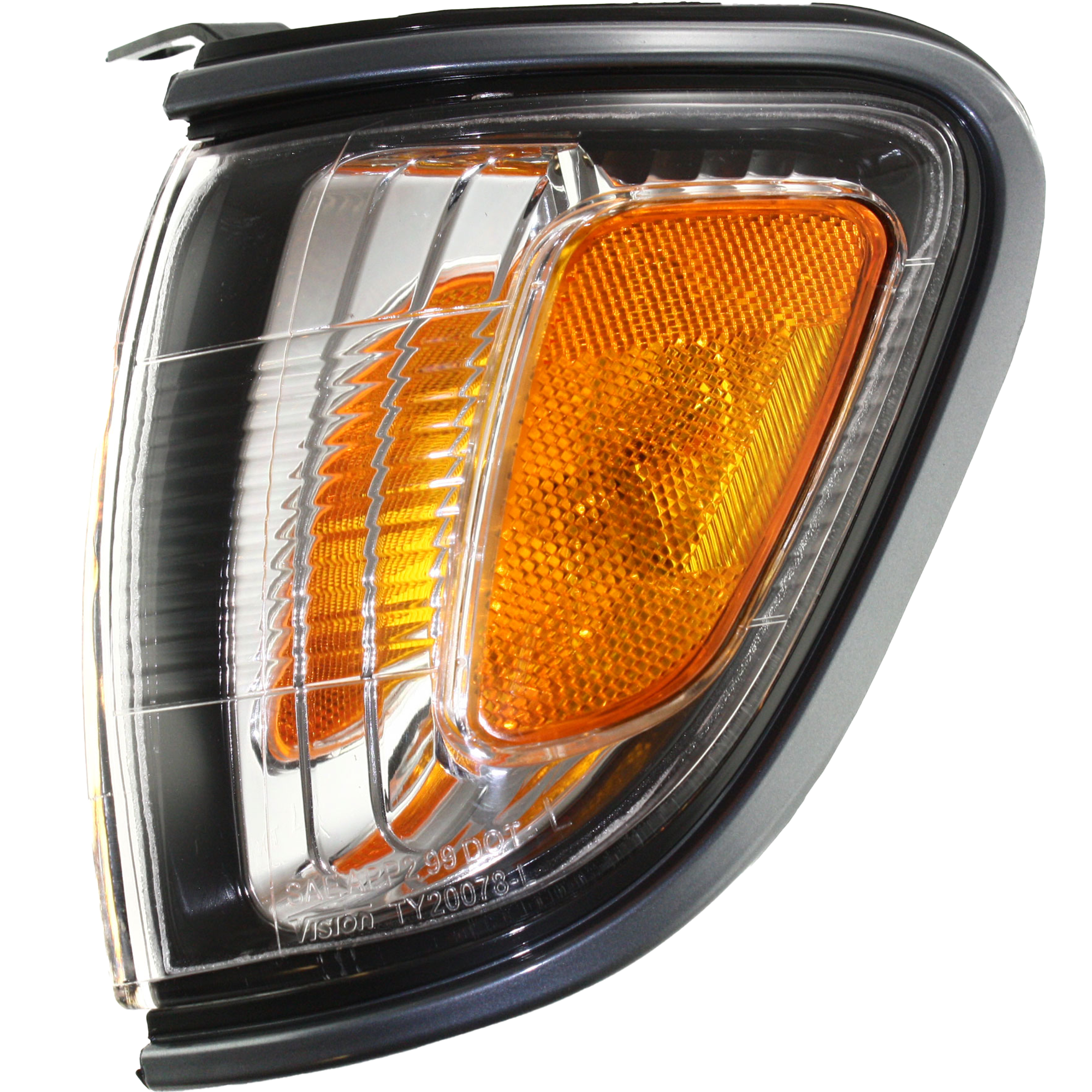 AM TACOMA 01-04 CORNER LAMP LH Assembly Park Lamp w Dark Gray Trim SKU T104104 Partslink TO2520160 OEM 8162004070