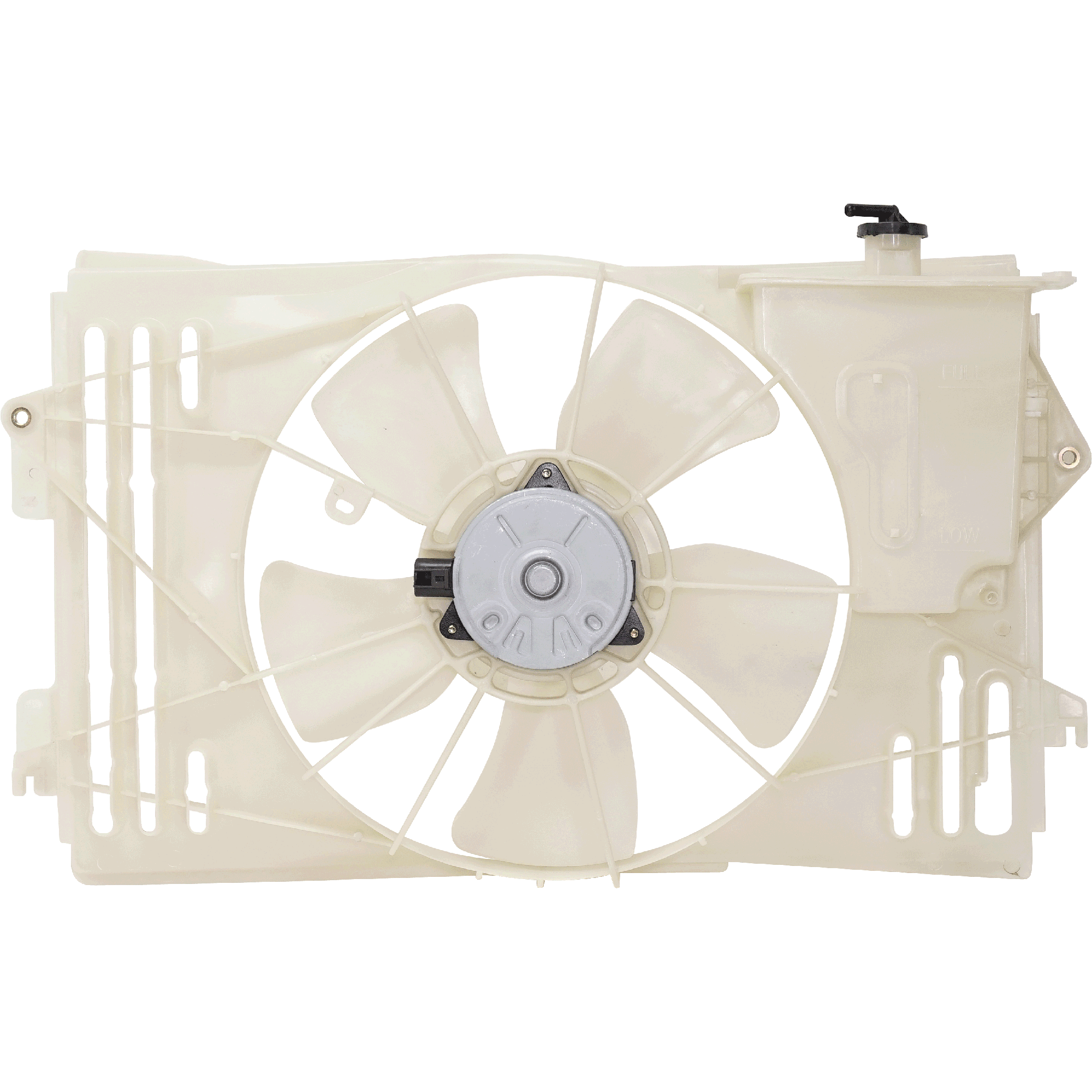 AM COROLLA VIBE 03-08 RADIATOR FAN SHROUD ASSEMBLY Includes Coolant Tank SKU T160920 Partslink TO3115125 OEM 167110D072
