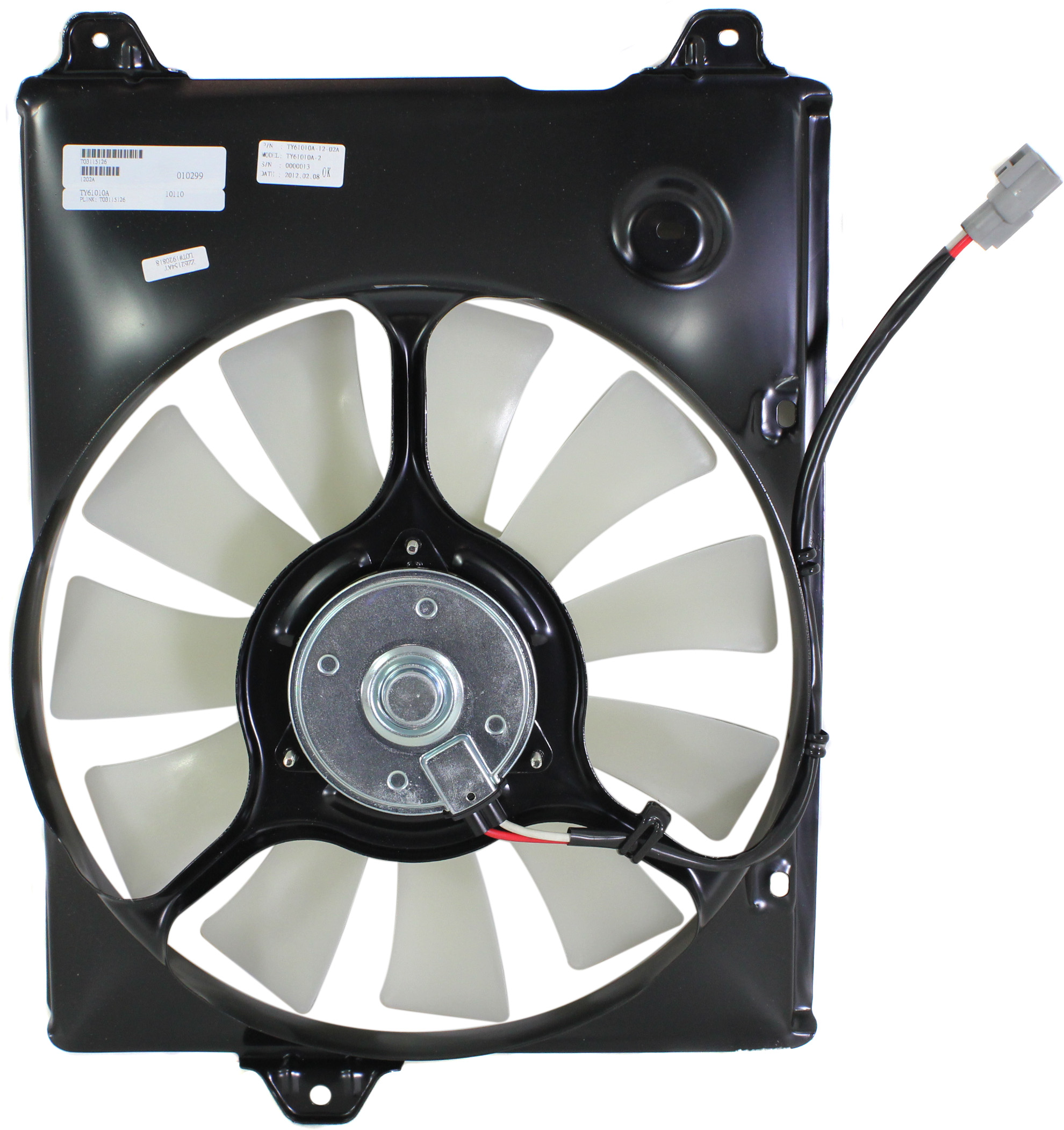 AM SIENNA 98-03 A C CONDENSER FAN SHROUD ASSEMBLY RH SKU T160921 Partslink TO3115126 OEM 167110A090