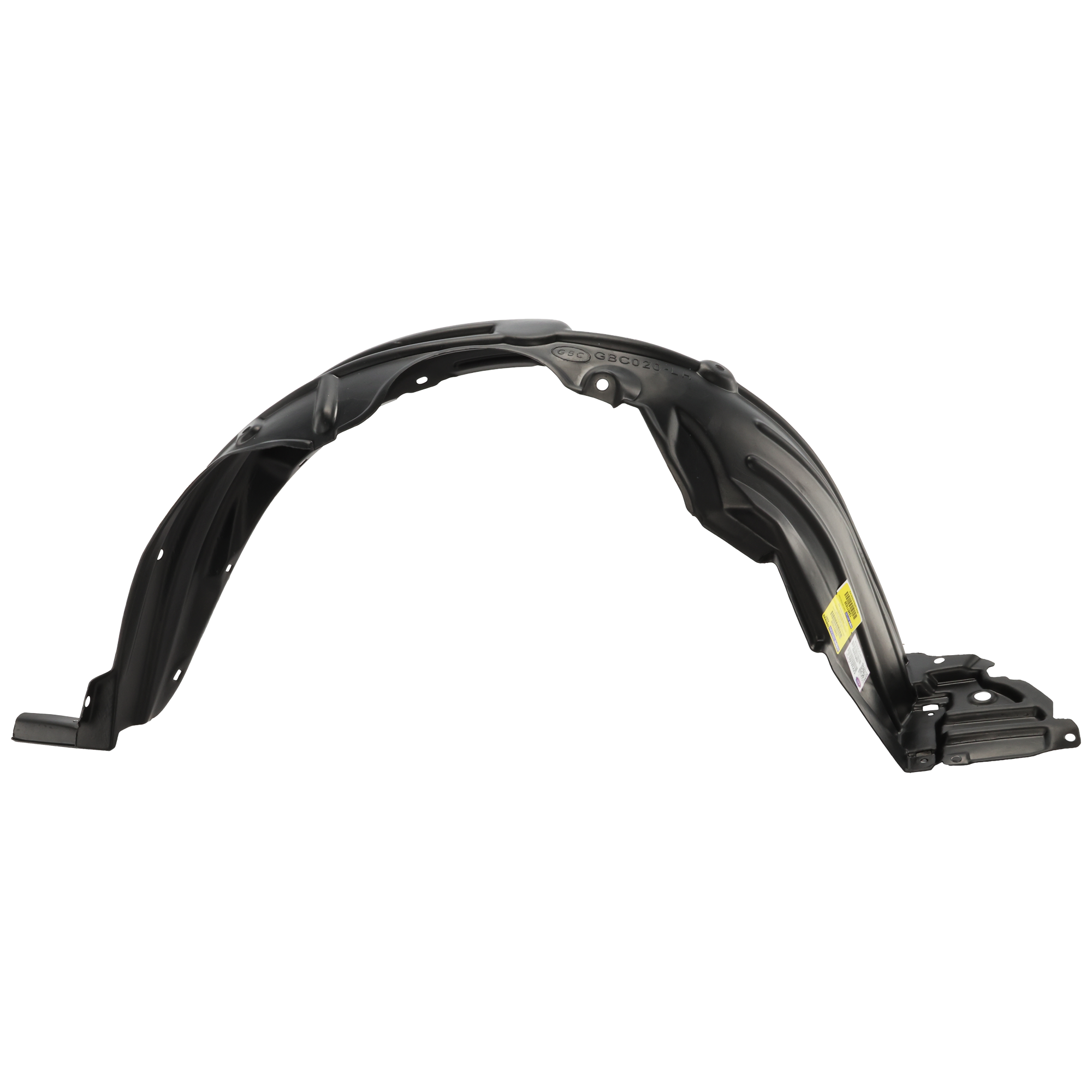 AM YARIS 07-12 FRONT FENDER LINER LH Plastic Vacuum Form Sedan SKU T222170 Partslink TO1250120 OEM 5387652180