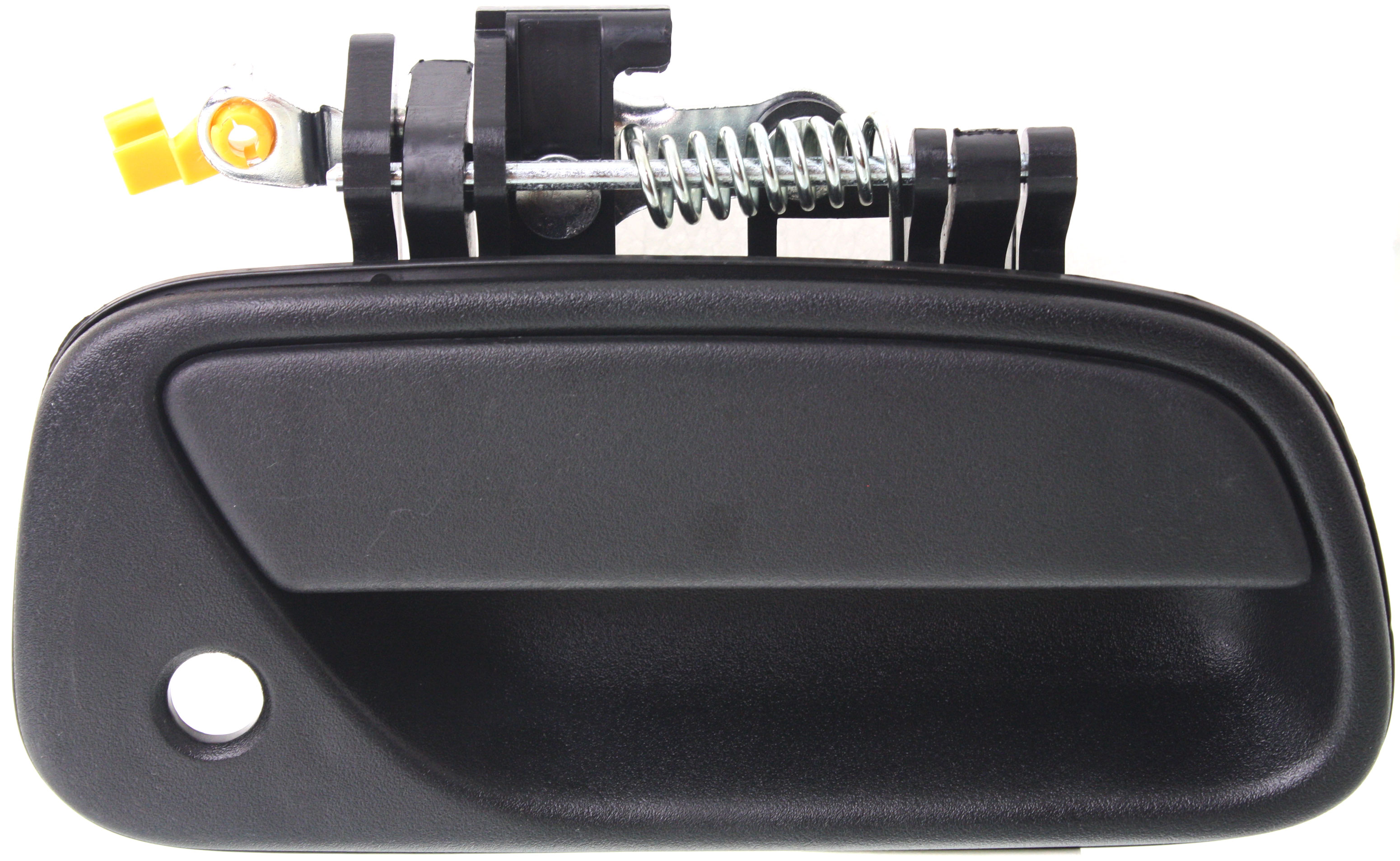 AM T100-93-98 FRONT EXTERIOR DOOR HANDLE RH Plastic Textured Black With Keyhole SKU T462116 Partslink TO1311115 OEM 6921034010