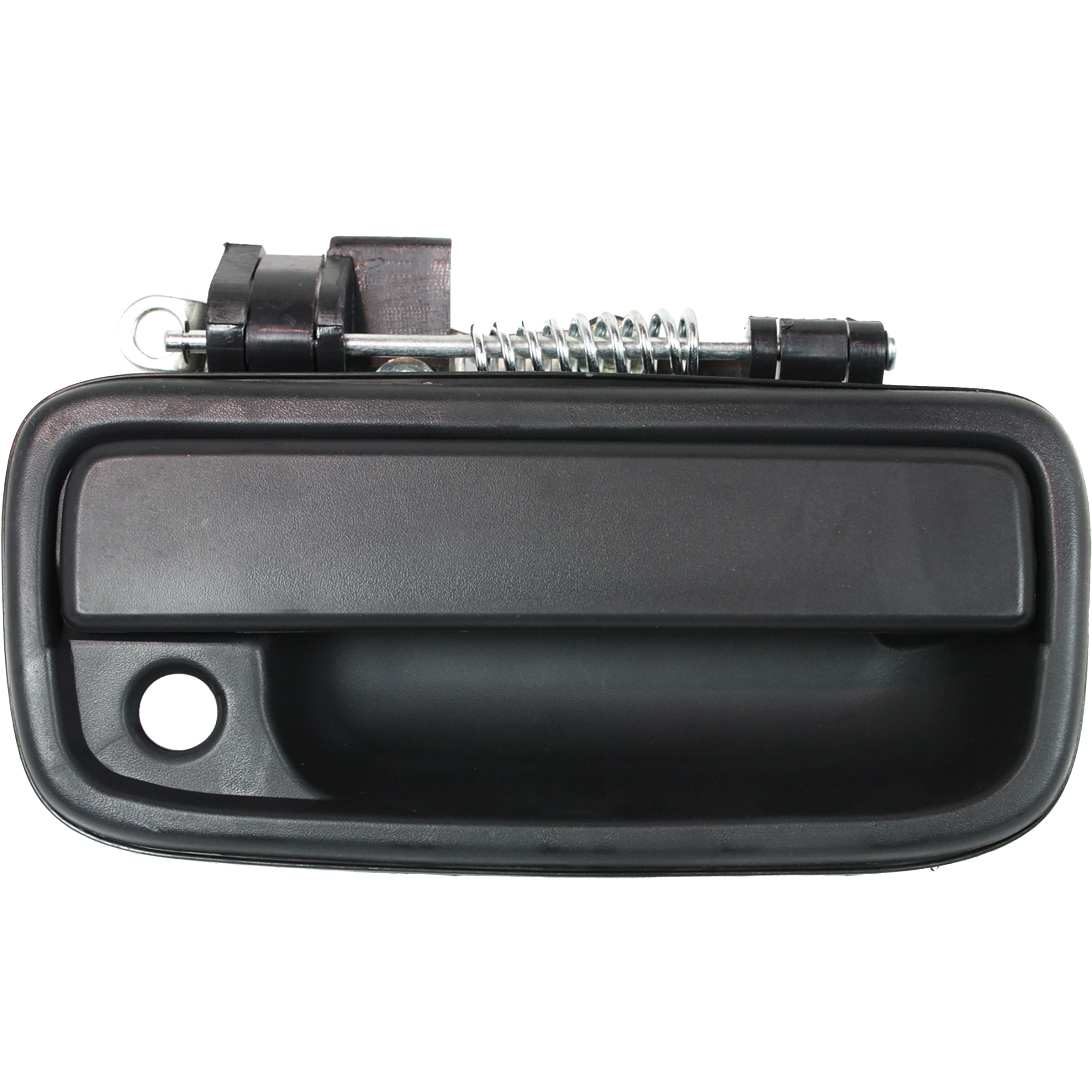 AM TACOMA 95-04 FRONT EXTERIOR DOOR HANDLE RH Textured Black w Keyhole SKU T462135 Partslink TO1311117 OEM 6921035020