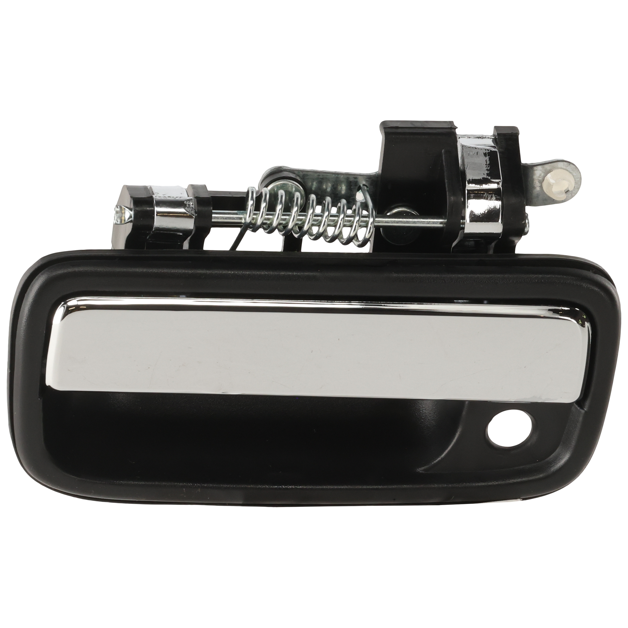AM TACOMA 95-04 FRONT EXTERIOR DOOR HANDLE LH Textured Black+Chrome Lever w Keyhole SKU T462138 Partslink TO1310123 OEM 6922035030