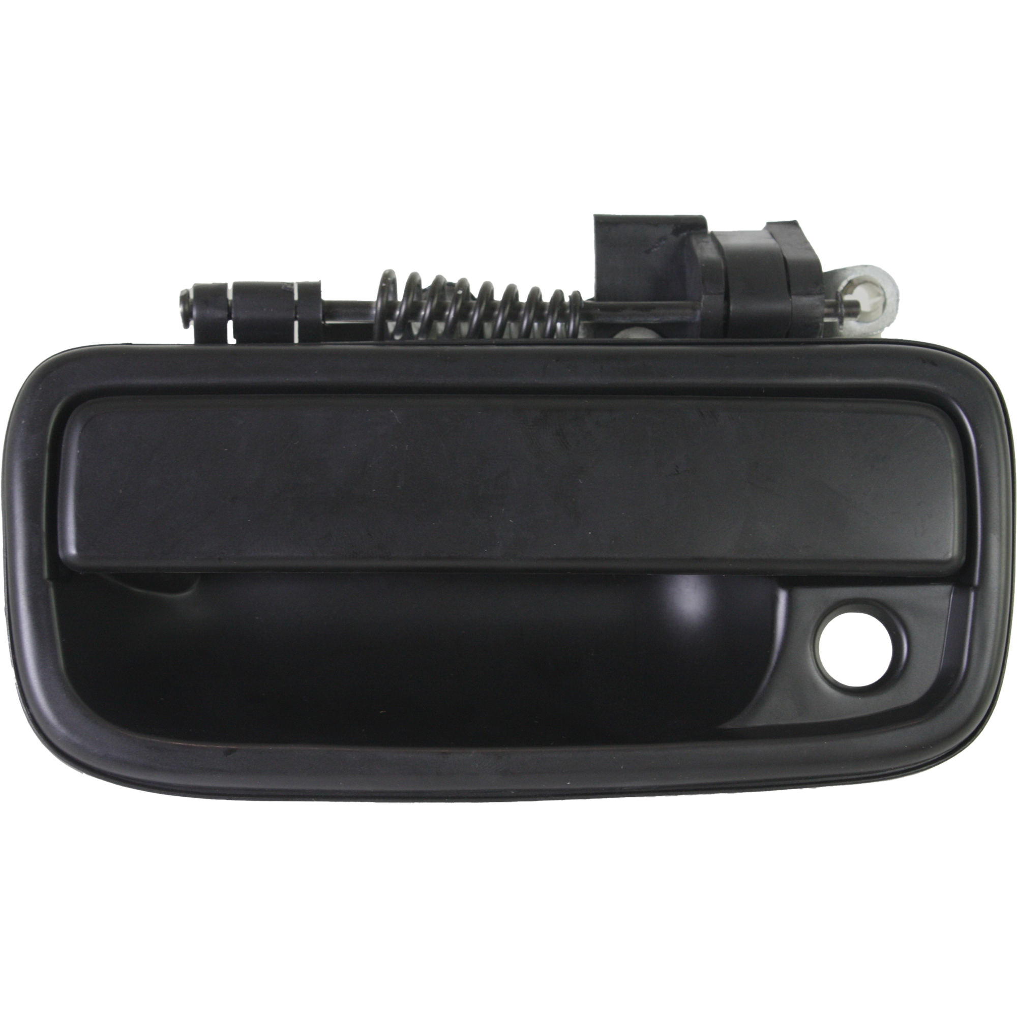 AM TACOMA 95-04 FRONT EXTERIOR DOOR HANDLE LH Smooth Black w Keyhole SKU T462152 Partslink TO1310128 OEM 6922035070C0