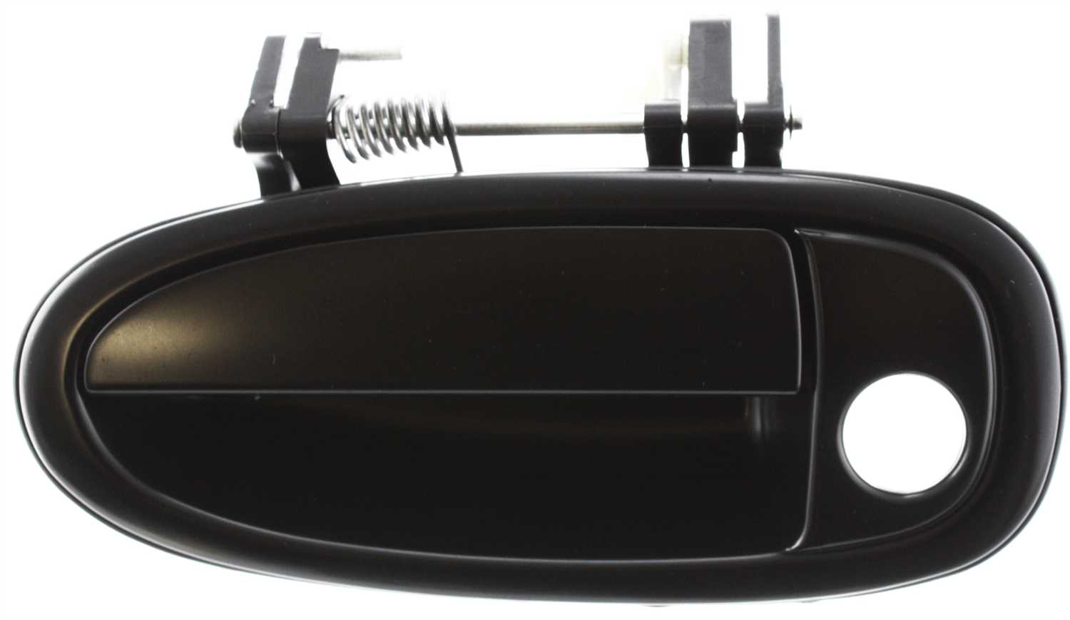 AM AVALON 95-99 FRONT EXTERIOR DOOR HANDLE LH Primed Black Plastic w Keyhole SKU T462180 Partslink TO1310127 OEM 69220AC020C0