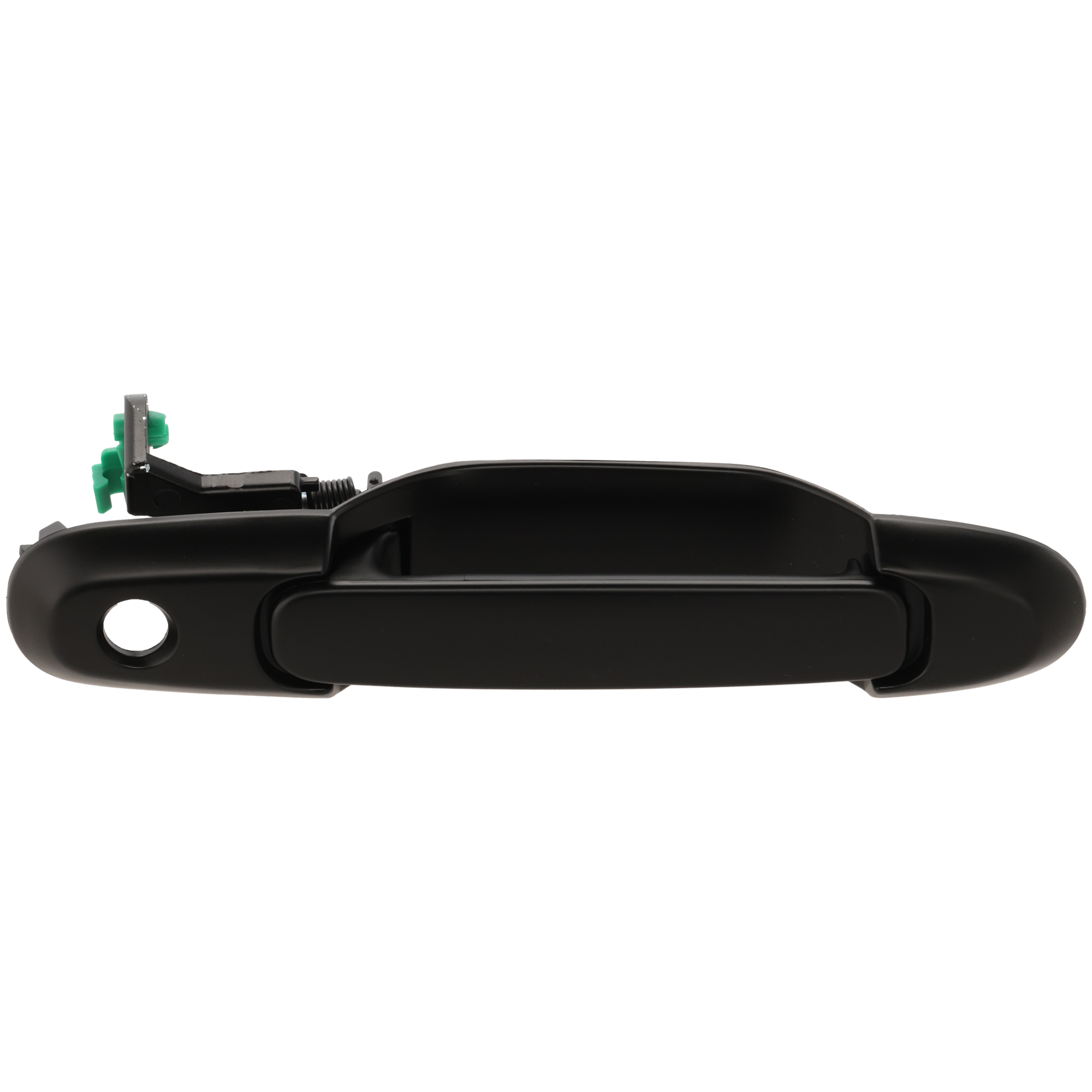 AM SIENNA 98-03 FRONT EXTERIOR DOOR HANDLE RH Assembly Plastic Smooth Black w Keyhole SKU T462181 Partslink TO1311126 OEM 6921008010C0