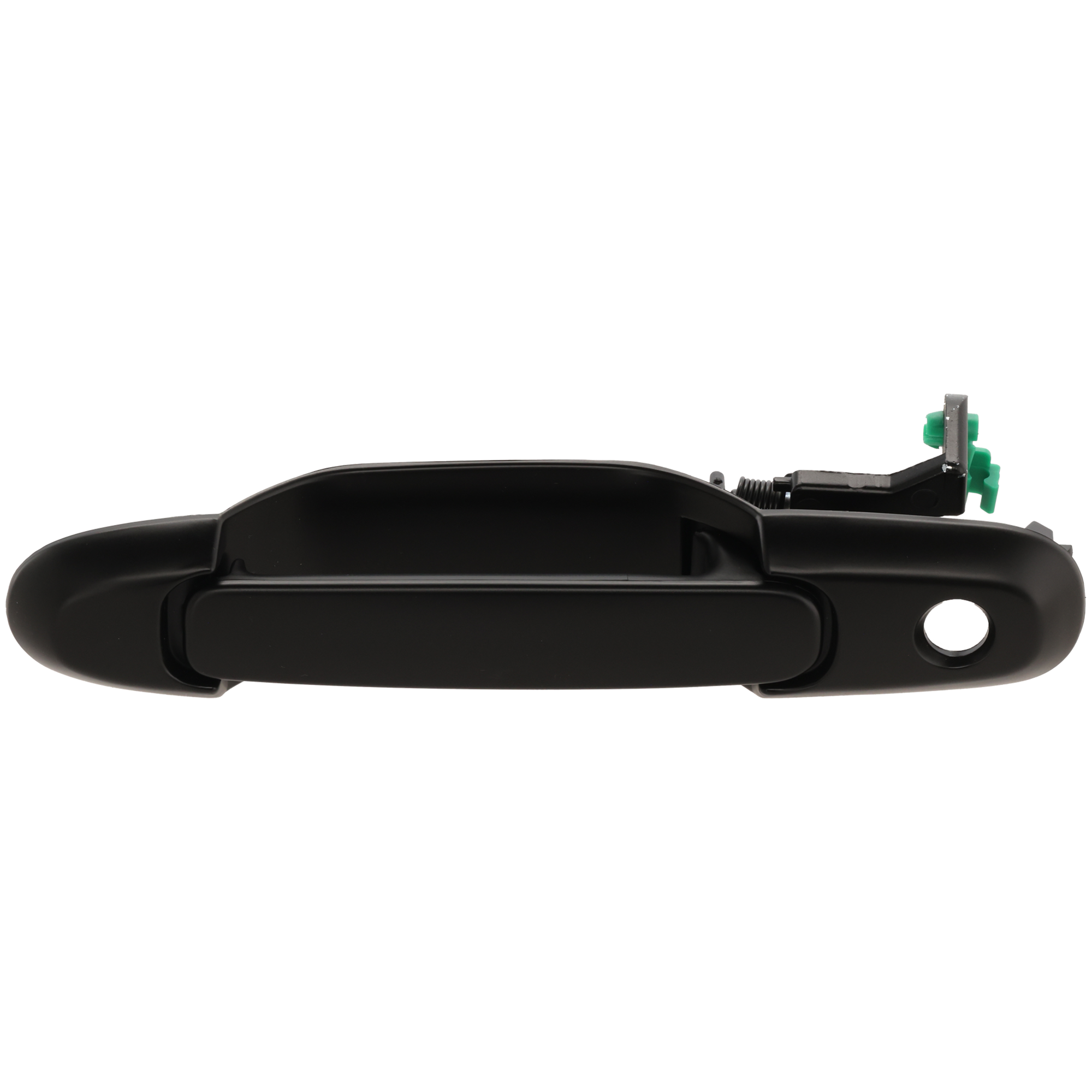 AM SIENNA 98-03 FRONT EXTERIOR DOOR HANDLE LH Assembly Plastic Smooth Black w Keyhole SKU T462182 Partslink TO1310126 OEM 6922008010C0