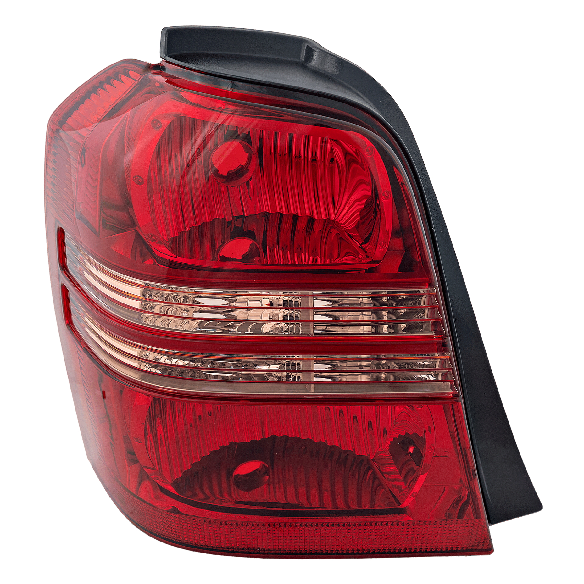 AM HIGHLANDER 01-03 TAIL LAMP LH Lens and Housing Clear and Red Lens CAPA SKU T730116Q Partslink TO2818119C OEM 8156148050