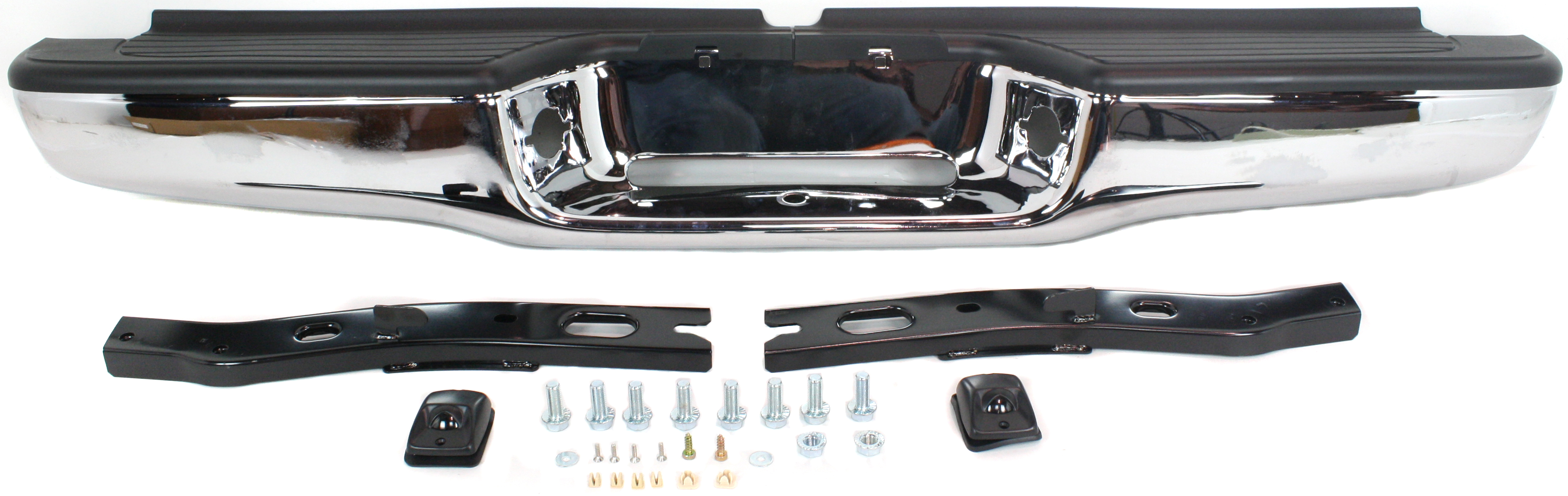 AM TACOMA 95-04 STEP BUMPER FACE BAR AND PAD w Pad Provision w Mounting Bracket Chrome Fleetside All Cab Types w Mounting Bracket SKU T823703 Partslink TO1102250 OEM 002283598113