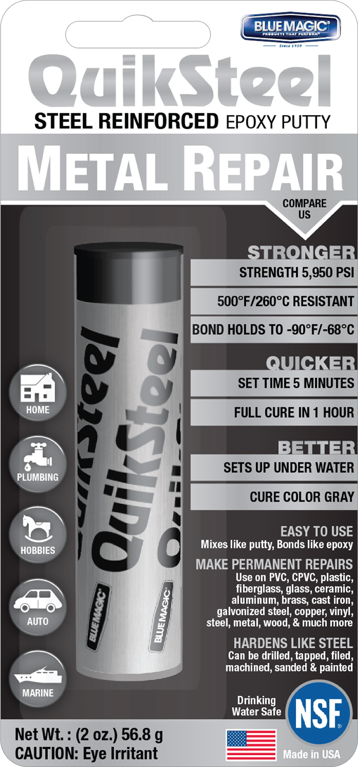 AM QUIKSTEEL STEEL REPAIR BLISTER CARD SKU TC116002TRI