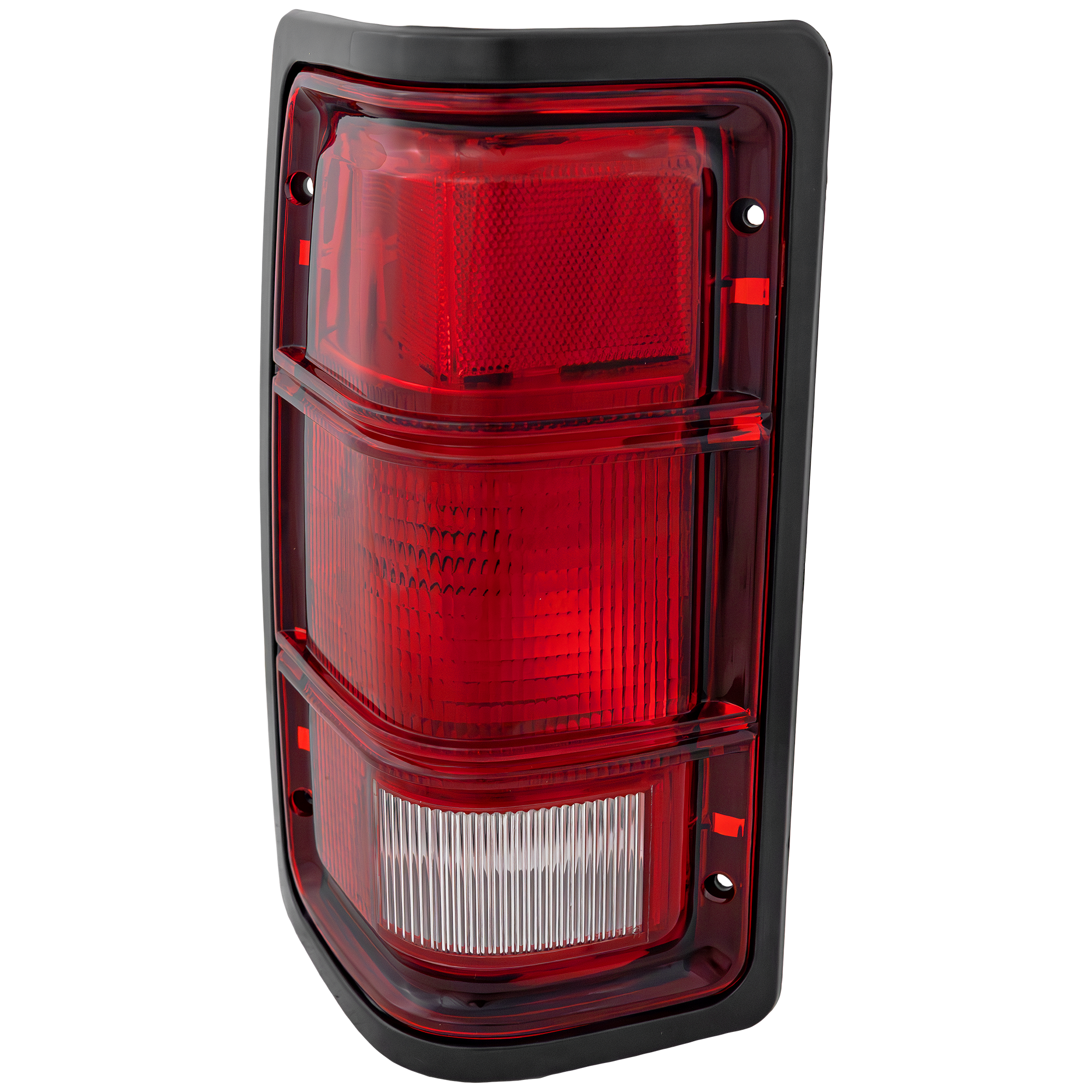 AM DAKOTA 87-96 TAIL LAMP LH Lens and Housing Halogen w Black Outer Trim w o Chrome Inner Stripes SKU TRI4716 Partslink CH2800111 OEM 55076439