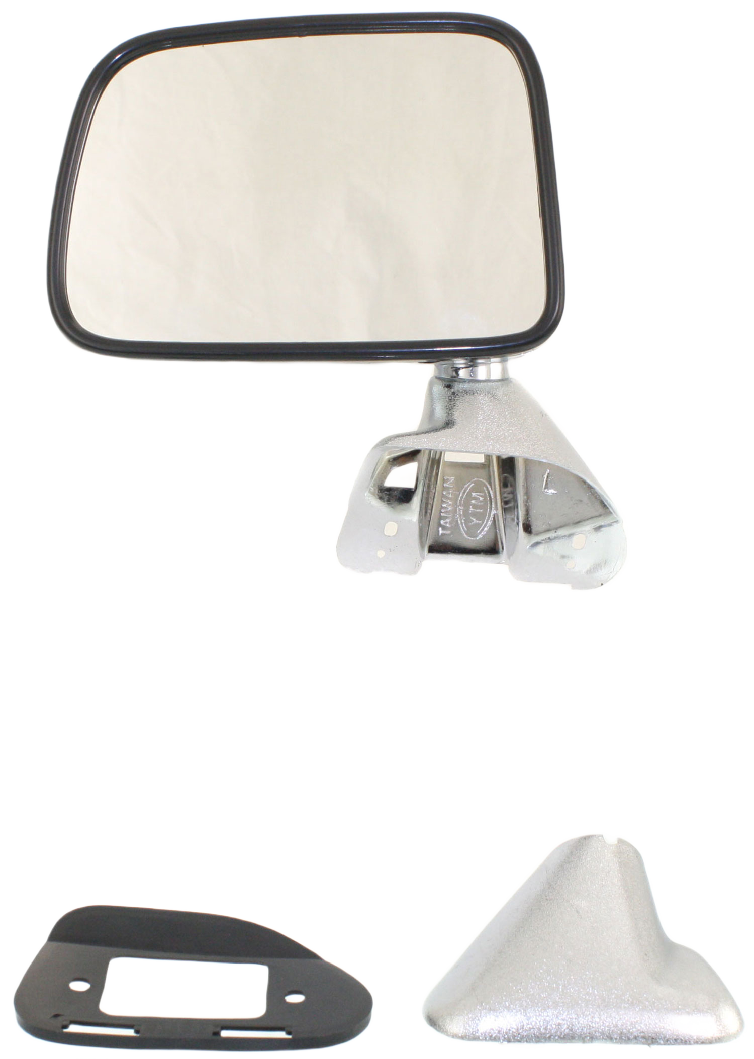 AM TOYOTA PICKUP 87-88-4RUNNER 87-89 MIRROR LH Manual Adjust Manual Folding Non Heated Chrome Deluxe Type SKU TY16CL Partslink TO1320108 OEM 8794089134
