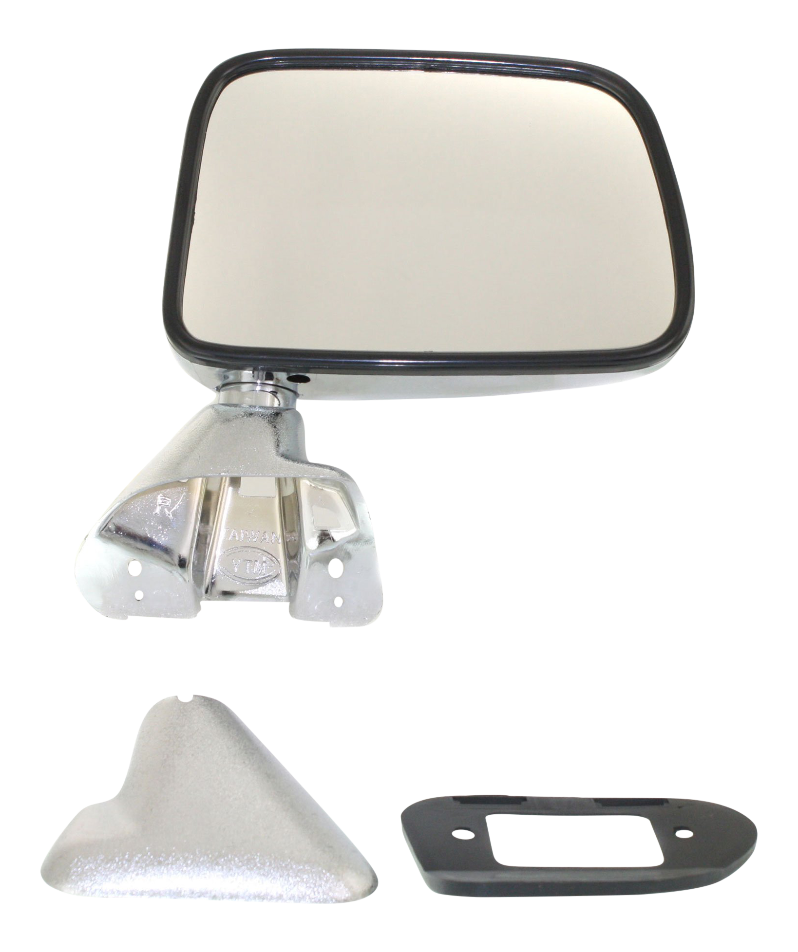 AM TOYOTA PICKUP 87-88-4RUNNER 87-89 MIRROR RH Manual Adjust Manual Folding Non Heated Chrome Deluxe Type SKU TY16CR Partslink TO1321108 OEM 8791089136