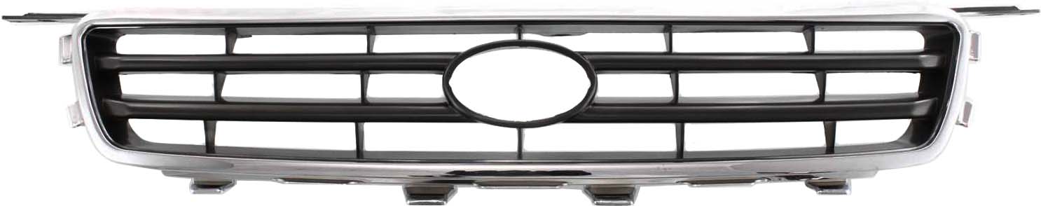 AM CAMRY 00-01 GRILLE Chrome Shell Painted Silver Black Insert SKU TY4007 Partslink TO1200225 OEM 53111AA020