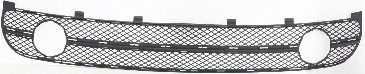 AM BEETLE 01-05 FRONT BUMPER GRILLE Center Mesh Insert Textured Black w Fog Light Hole CAPA SKU V015309Q Partslink VW1036104C OEM 1C0807681E01C