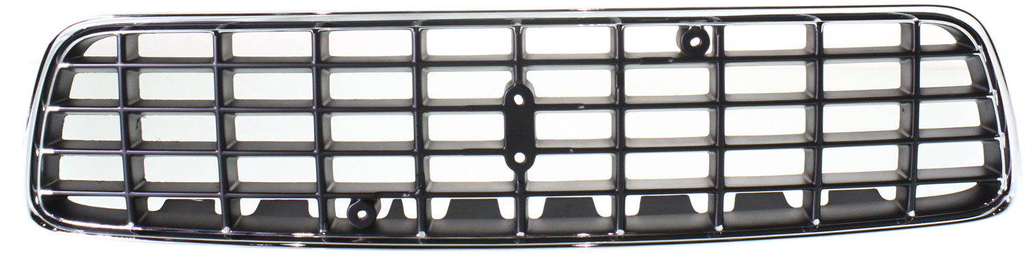 AM S60-01-04 GRILLE Chrome Shell Painted Black Insert Exc. R Models SKU V070108 Partslink VO1200114 OEM 91518811