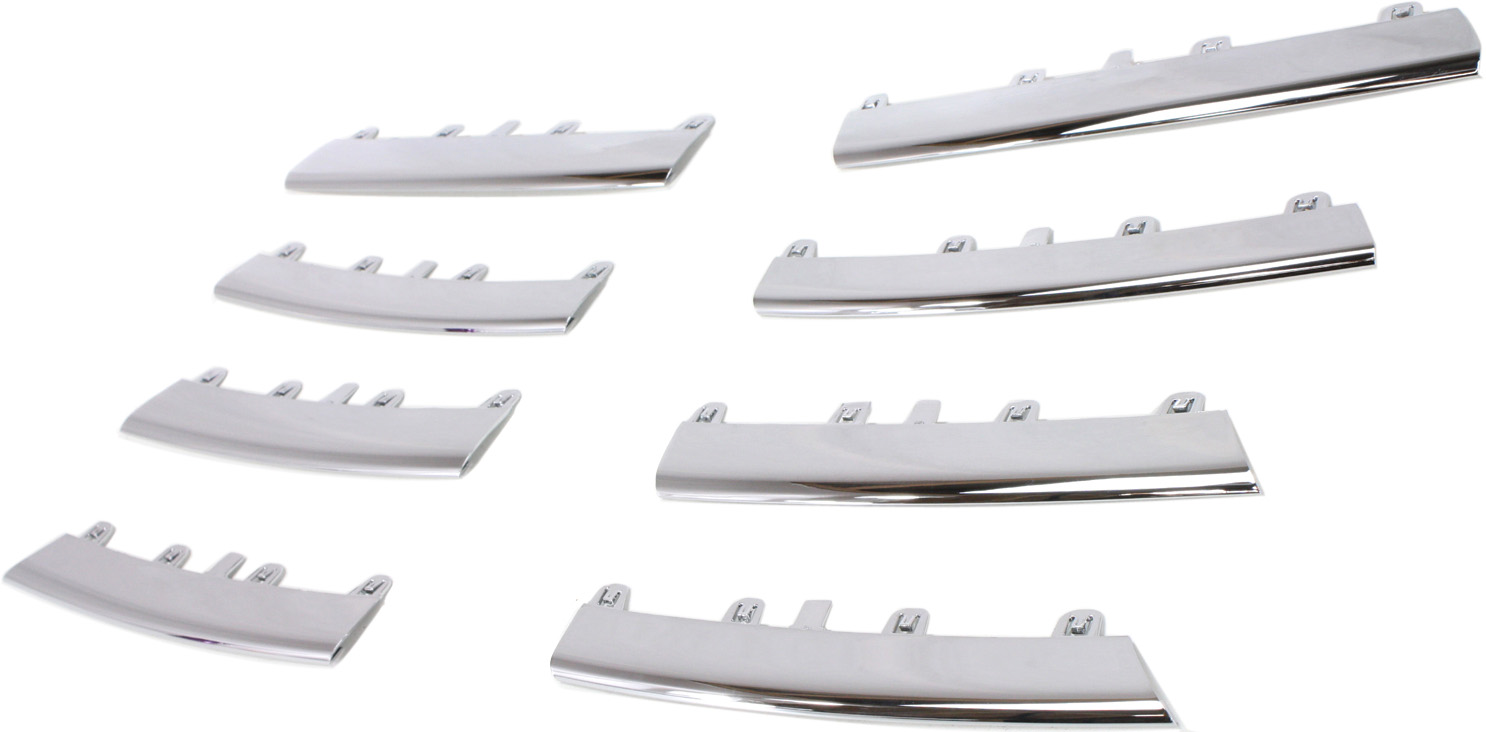 AM JETTA 05-10 GRILLE MOLDING Lower Kit Set Chrome SKU V070703 Partslink VW1211100 OEM 1KM898653