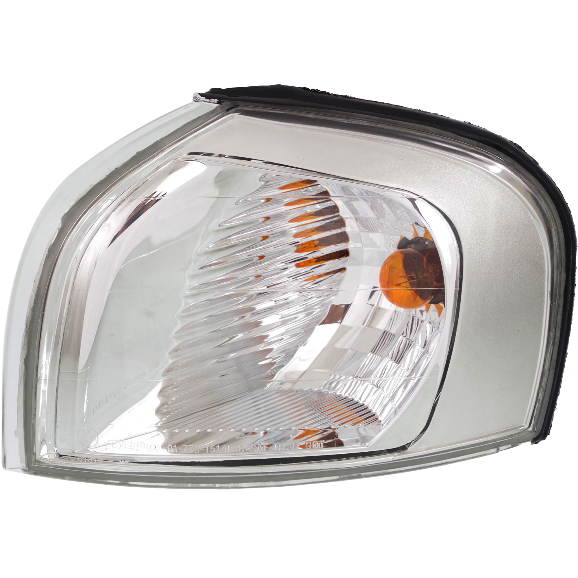 AM S80-04-06 CORNER LAMP LH Assembly Park Signal Lamp Chrome Halogen Headlamp Type SKU V104106 Partslink VO2520111 OEM 306554221
