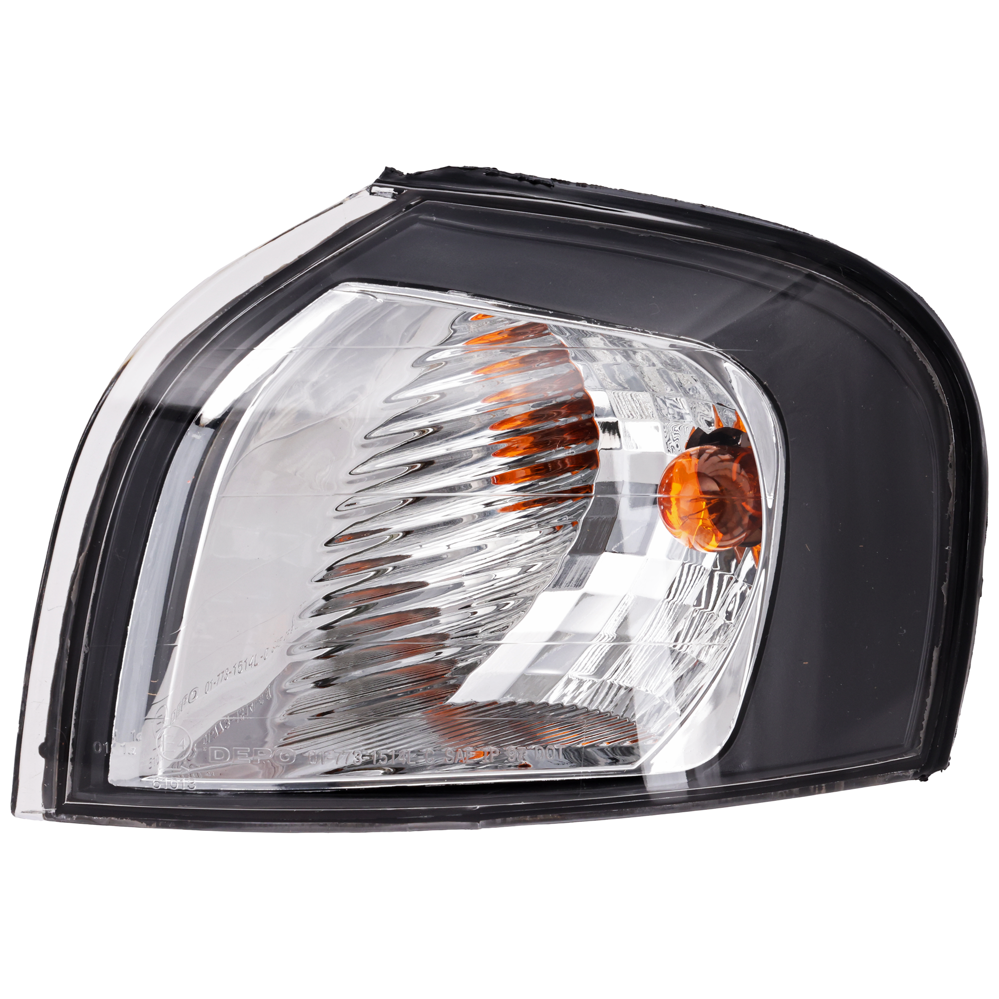 AM S80-99-03 CORNER LAMP LH Assembly Park Signal Lamp Black Halogen Headlamp Type SKU V104108 Partslink VO2520108 OEM 86204633
