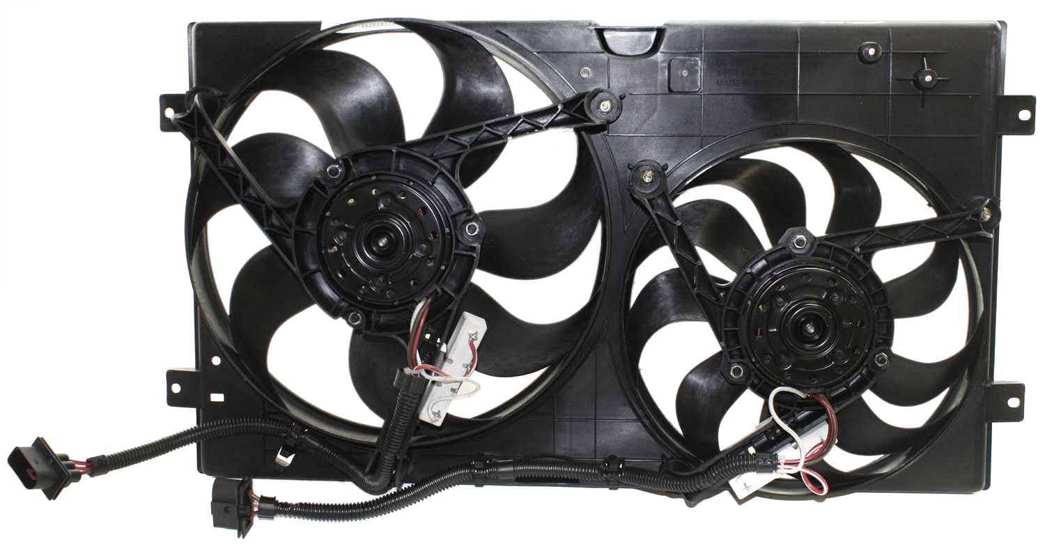 AM BEETLE 98-06 RADIATOR FAN SHROUD ASSEMBLY SKU V160908 Partslink VW3115101 OEM 6X0959455C PFM 1C0121207C PFM