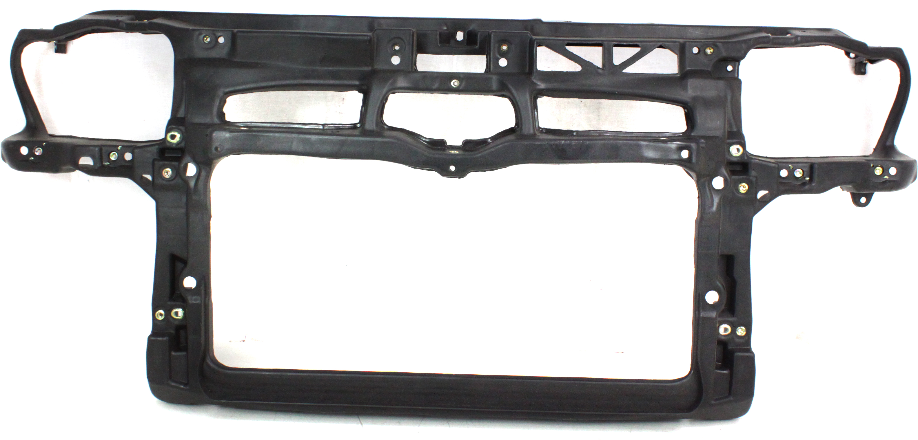 AM JETTA 99-04 GOLF 00-05 RADIATOR SUPPORT Assembly Black Plastic with Steel 6 Cyl. SKU V250104 Partslink VW1225113 OEM 1J0805588AE