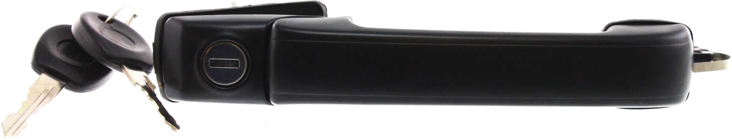 AM GOLF 93-99 FRONT EXTERIOR DOOR HANDLE RH=LH Textured Black w Keyhole Includes Keys SKU V462109 Partslink VW1311103 OEM 1HM8372083FZ