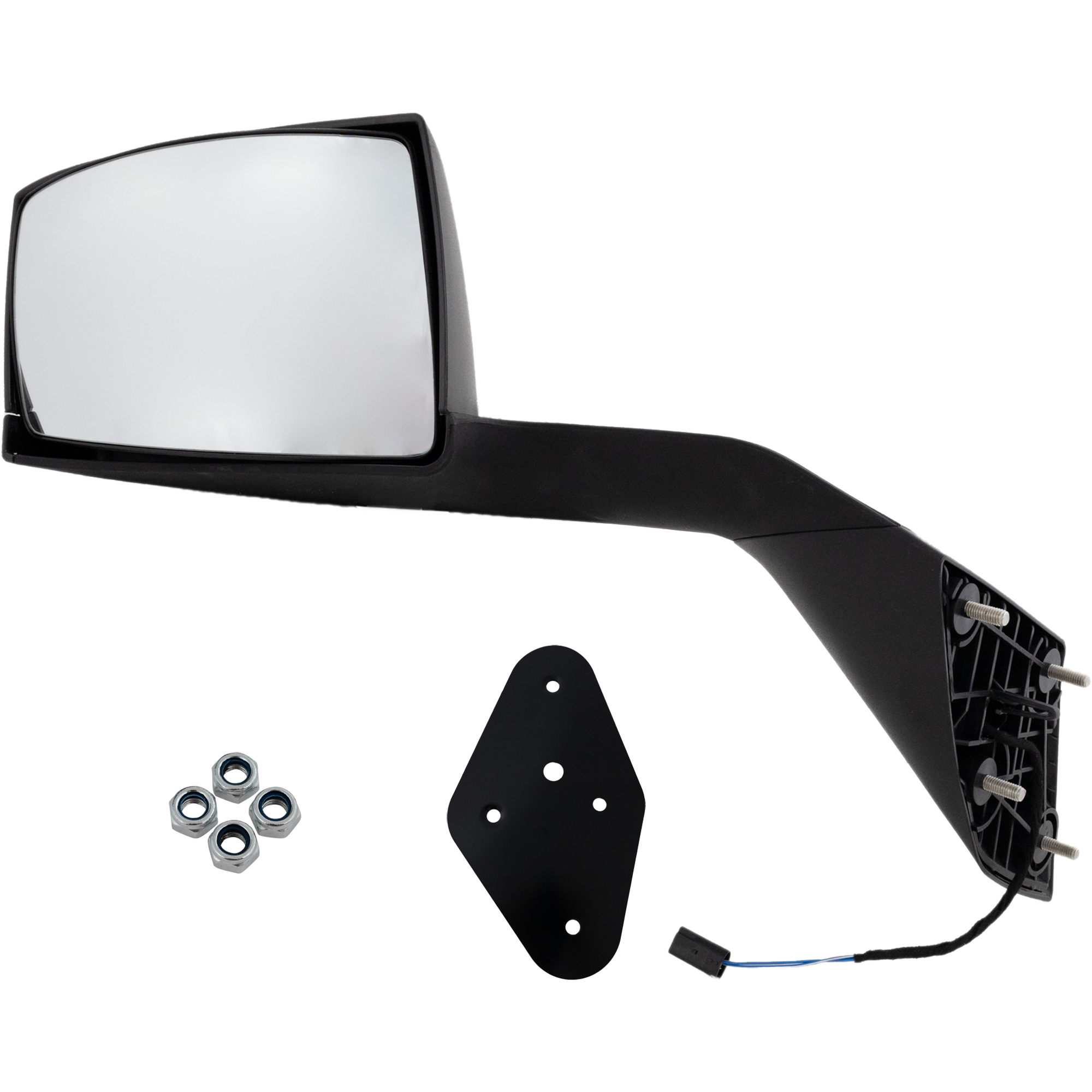 AM VOLVO VNL 04-14 HOOD MIRROR LH Manual Adjust Non Folding Heated Paintable SKU VL33L HD OEM 82299364