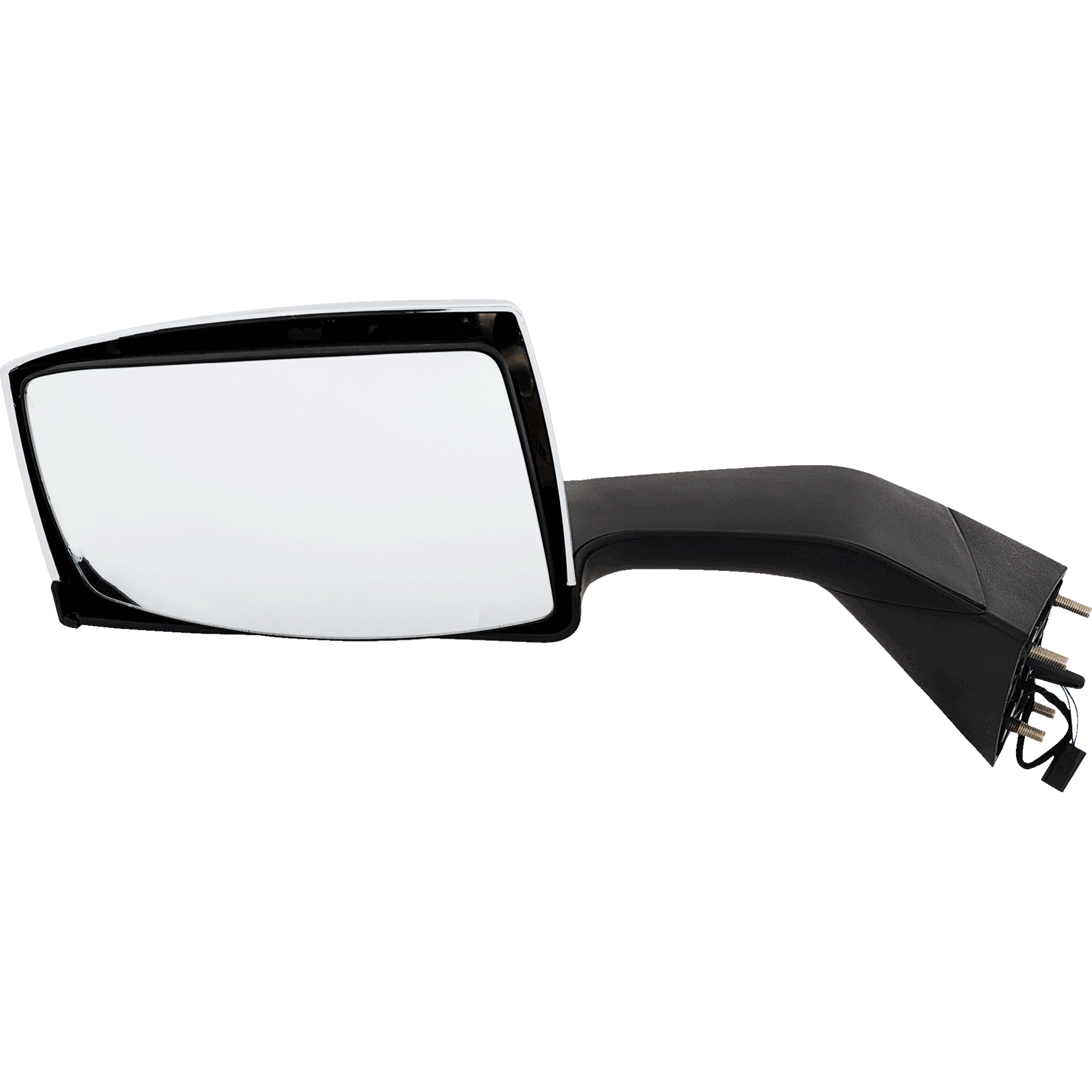 AM VOLVO VNL 04-14 HOOD MIRROR LH Manual Adjust Non Folding Heated Chrome SKU VL35L HD OEM 82361058