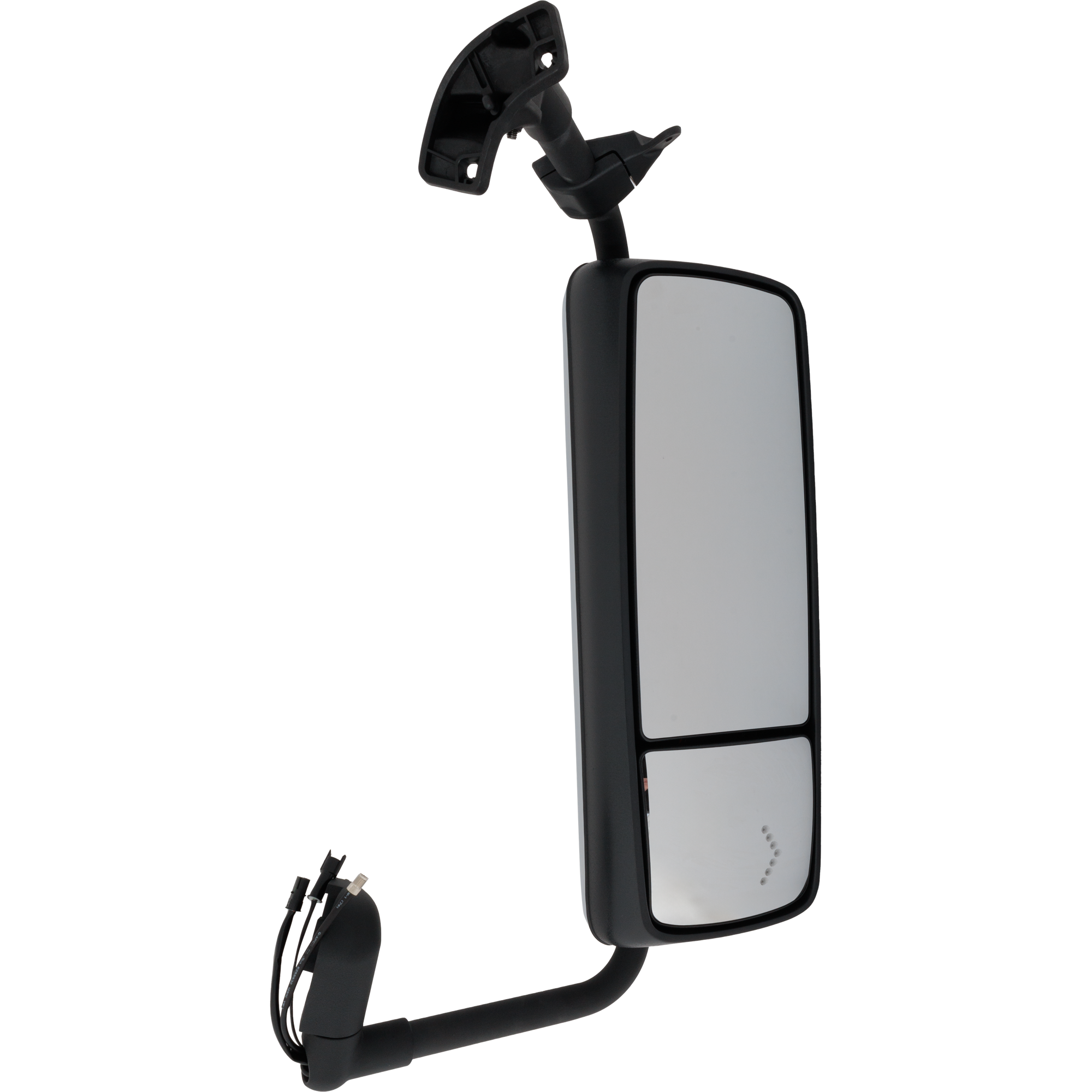 AM VOLVO VNL 04-22 MIRROR RH Power Upper Manual Adjust Lower Manual Folding Heated Chrome w Arm and Signal Light Redesign SKU VL49ER HD OEM 82715319