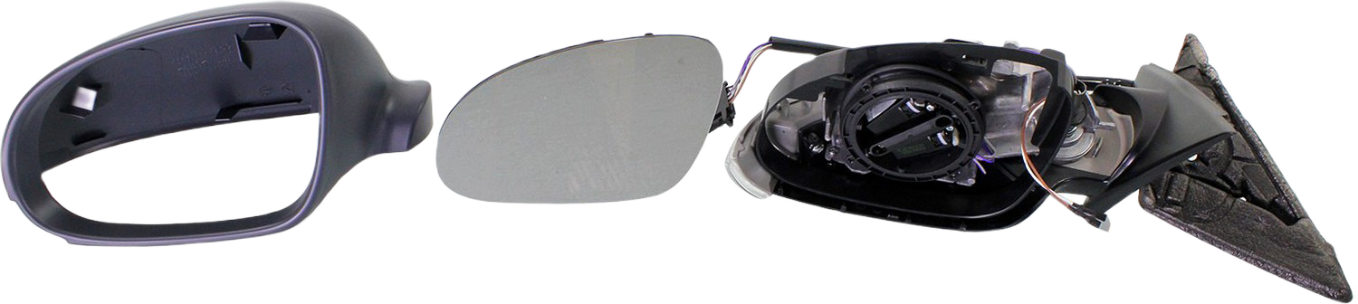AM PASSAT 03-05 MIRROR LH Power Heated Manual Folding Paintable w Signal Light From 11-03 SKU VW10EL S Partslink VW1320138 OEM 3B1857507T01C PFM 3B1857507K01