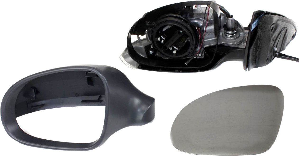 AM PASSAT 06-10 MIRROR LH Power Manual Folding Heated Paintable w Puddle and Signal Lights No Memory SKU VW35EL Partslink VW1320121 OEM 3C1857507CK9B9