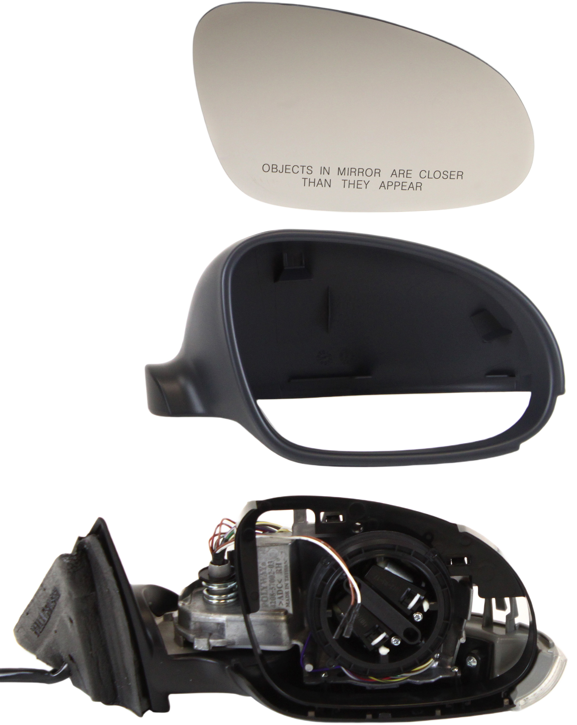 AM PASSAT 01-05 MIRROR RH Power Power Folding Heated Paintable w Memory and Signal Light SKU VW42ER S Partslink VW1321130 OEM 3B1857508BA01C PFM 3B1857508AD