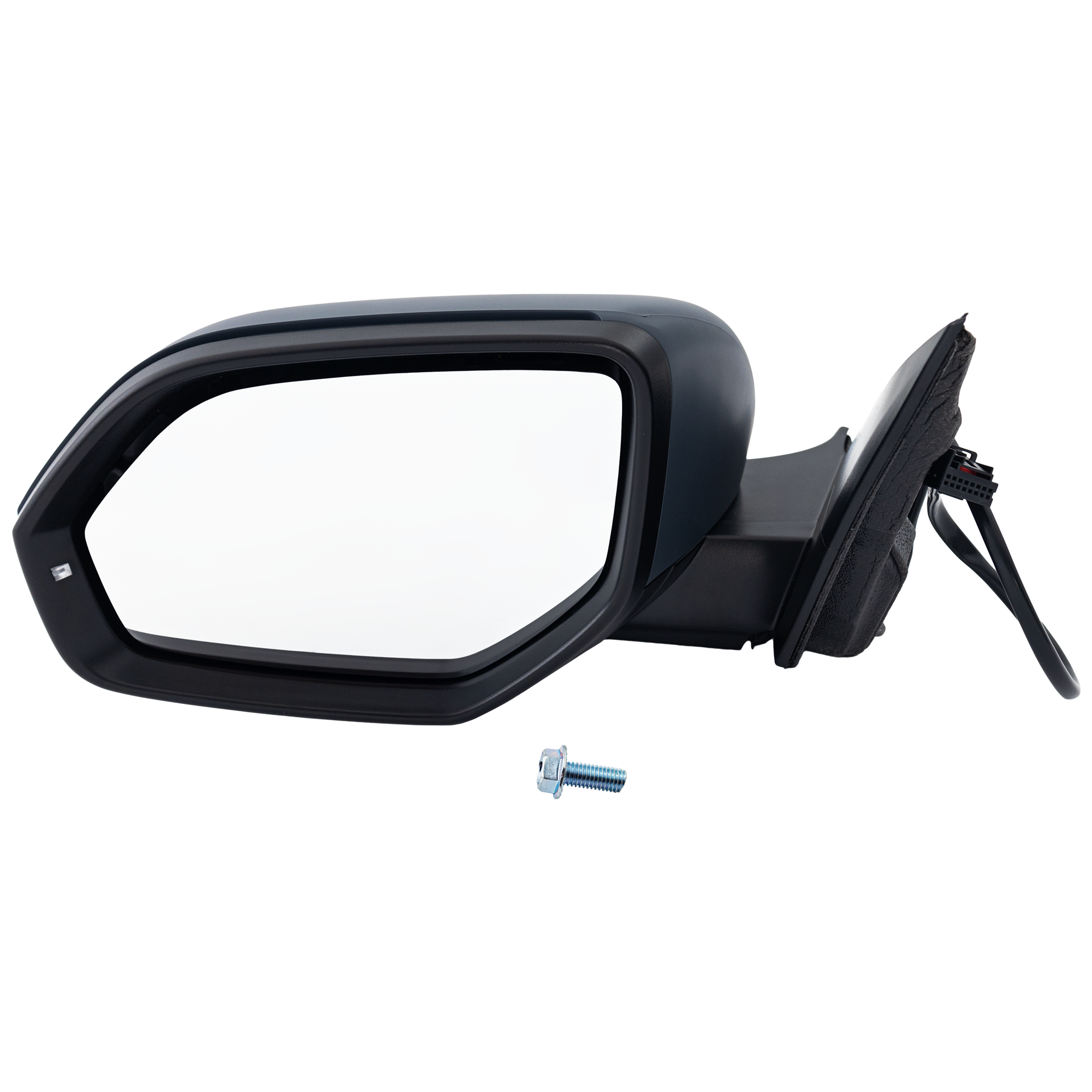 AM ATLAS 21-23 MIRROR LH Power Manual Folding Non Heated Paintable No BSD and Auto Dimming w Signal Light No Memory and Puddle Light From 7-20-20 SKU VW82EL Partslink VW1320183 OEM 3CN857507AH9B9 PFM