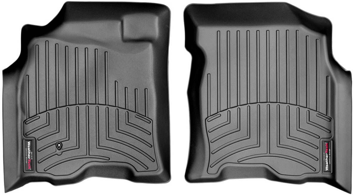 AM Front FloorLiner Black 2004-2006 Toyota Tundra Double Cab Bench seat truck requires trim marked on part SKU W24440301
