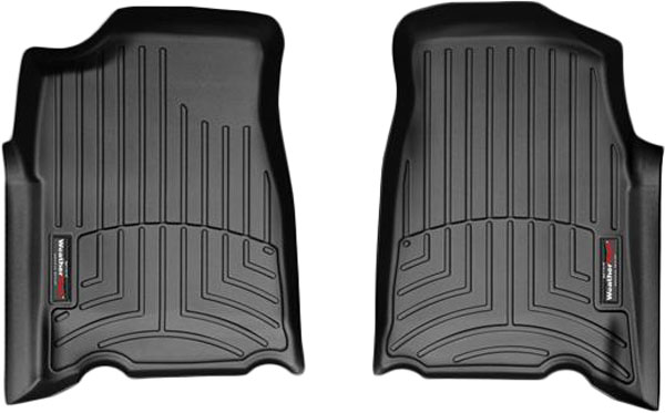 AM Front FloorLiner Black 2004-2012 Chevrolet Colorado Ext Cab No fit: manual transmission SKU W24440761