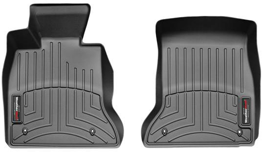 AM Front FloorLiner Black 2011-2016 BMW 5 Series Fits rear wheel drive sedan and sportwagon Does not fit manual transmission SKU W24443131