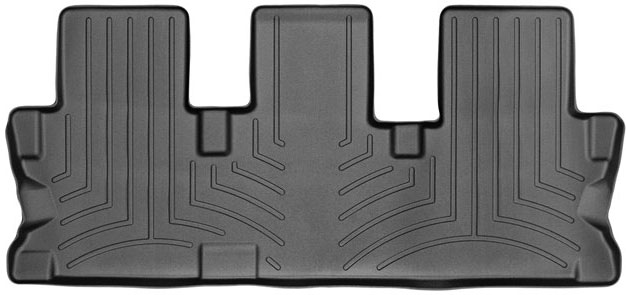 AM Rear FloorLiner Black 2014-2017 Toyota Highlander Does not fit hybrid models fits vehicles with 2nd row bench seats SKU W24446323