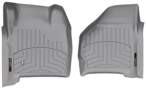 AM Front FloorLiner Grey 1999-2007 Ford F 250 Super Duty Crew No fit: 4x4 manual Xfer case SKU W24460021