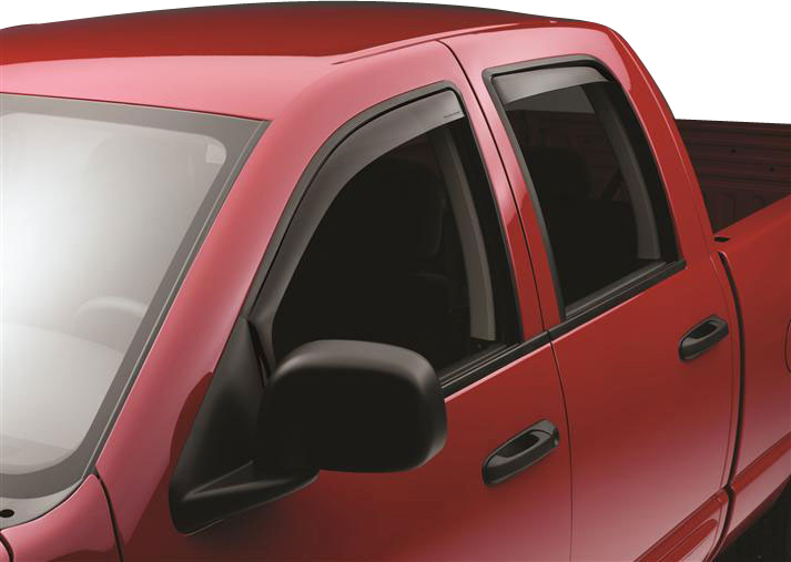 AM Front Rear Side Window Deflectors Color: Dark Smoke 2002-2005 Dodge Ram 1500 Pickup QuadCab SKU W2482291