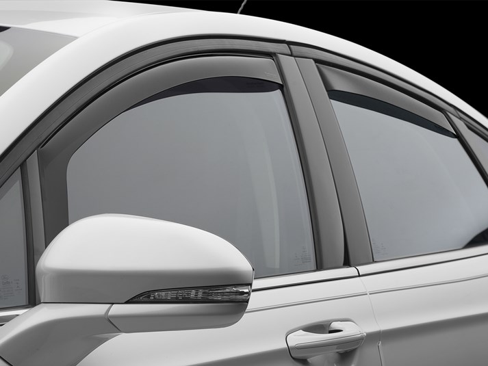 AM Dark Smoke Front Rear Side Window Deflectors 2013-2014 Ford Fusion SKU W2482732