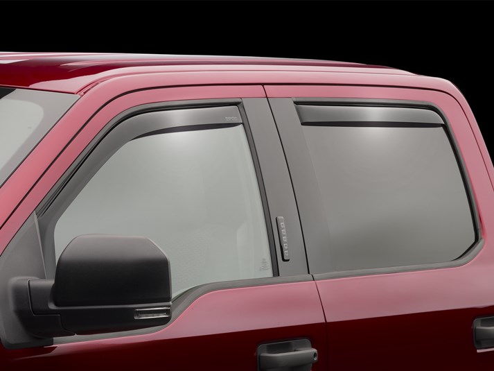AM Front Rear Side Window Deflectors Dark Smoke 2015Ford F 150 SuperCrew SKU W2482765