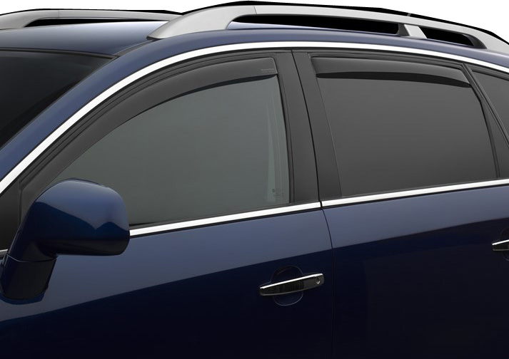 AM Dark Smoke Front Rear Side Window Deflectors 2015-2017 Ford Edge SKU W2482796