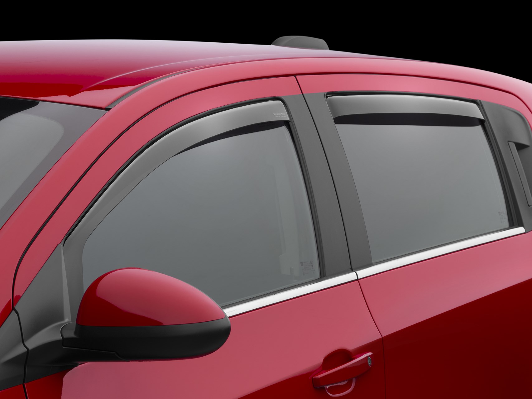 AM Dark Smoke Front Rear Side Window Deflectors 2017 Audi A4 SKU W2482828