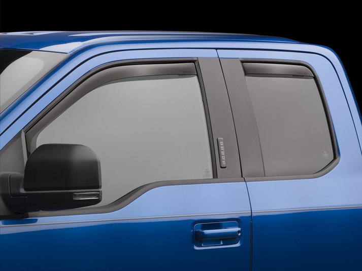 AM Front Rear Side Window Deflectors Dark Smoke 2015Ford F 150 SuperCab SKU W2484765